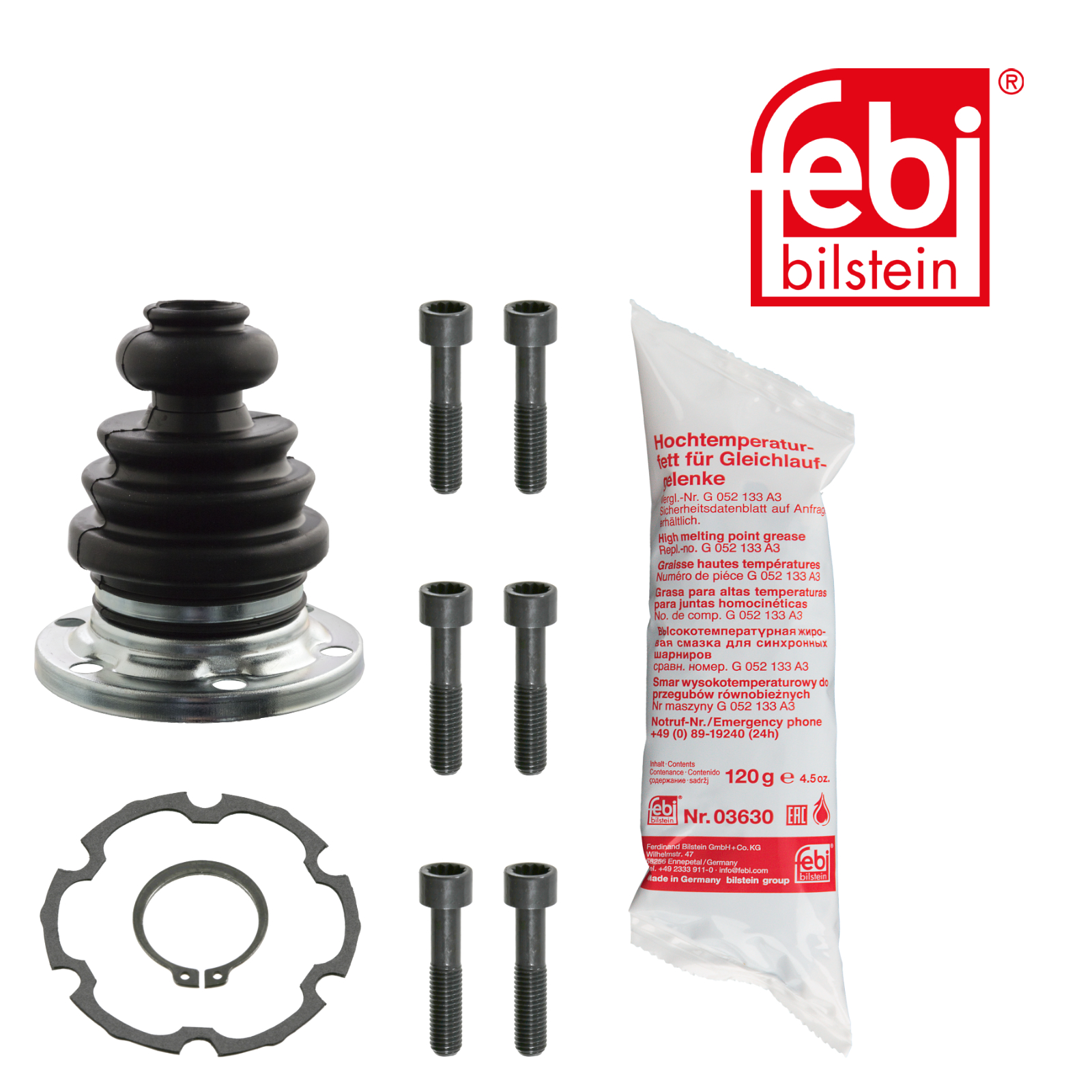Febi Drive Shaft Bellow Kit Rear Rubber 03636