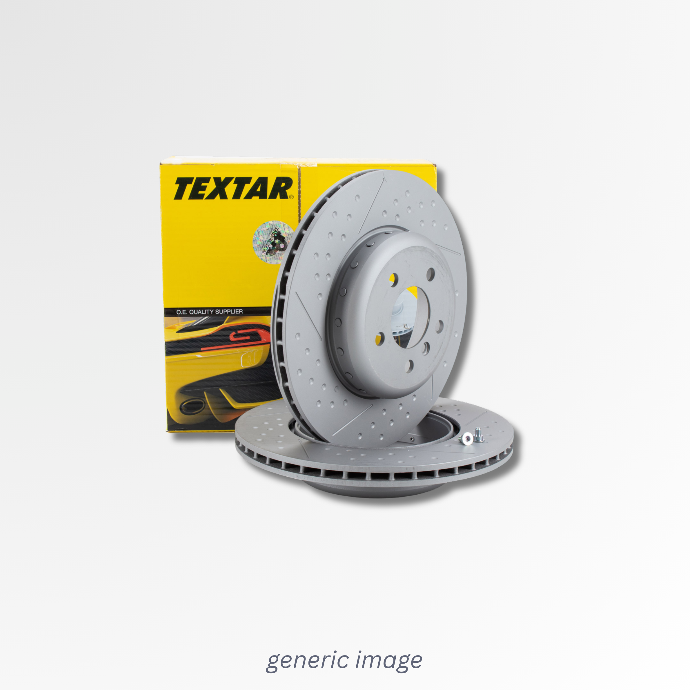 Textar 2 x Drilled Dimples Rear Brake Discs 92295505