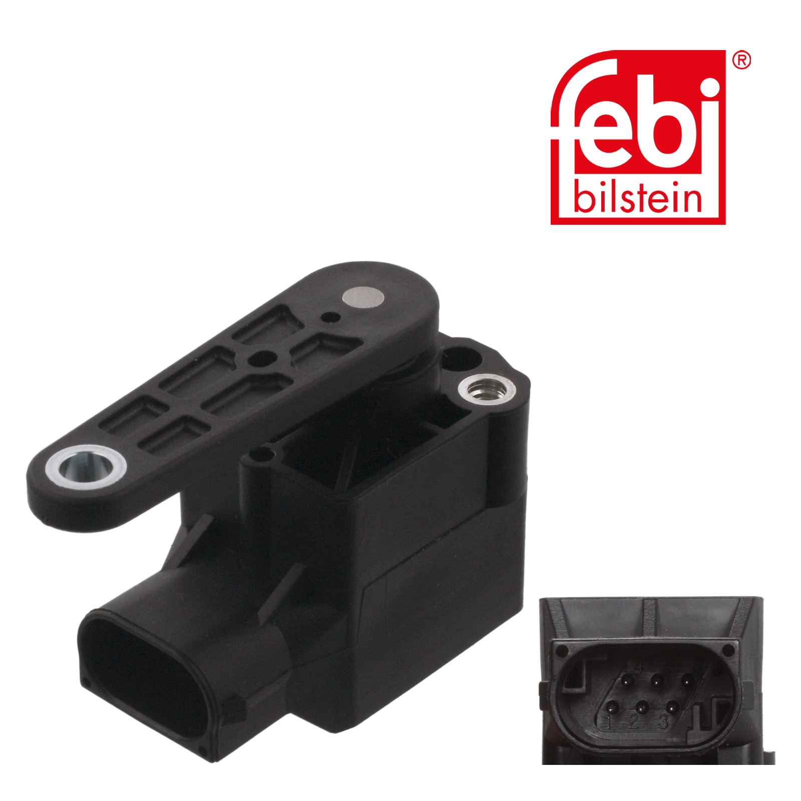 Febi Headlight Levelling Sensor Rear 6 Connectors 12V 37932