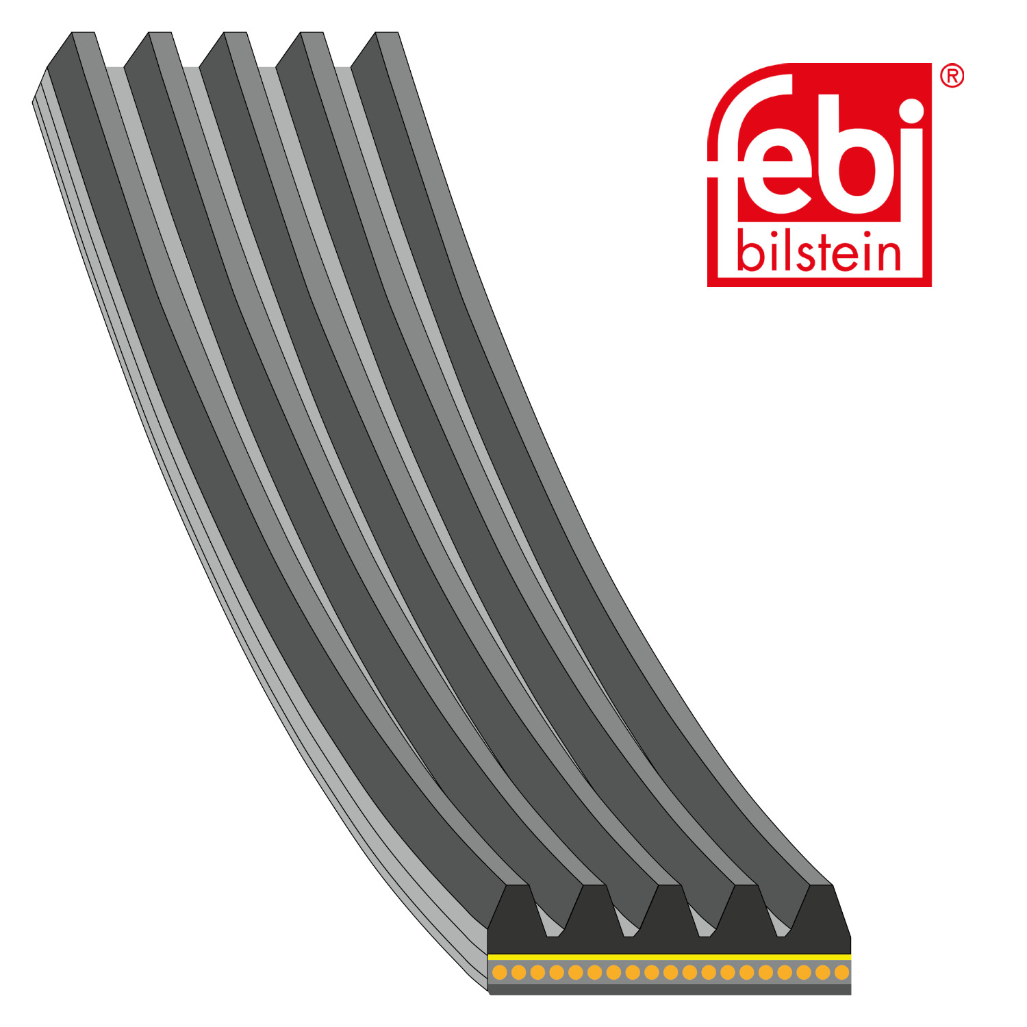 Febi Multi V-Ribbed Drive Belt 181286
