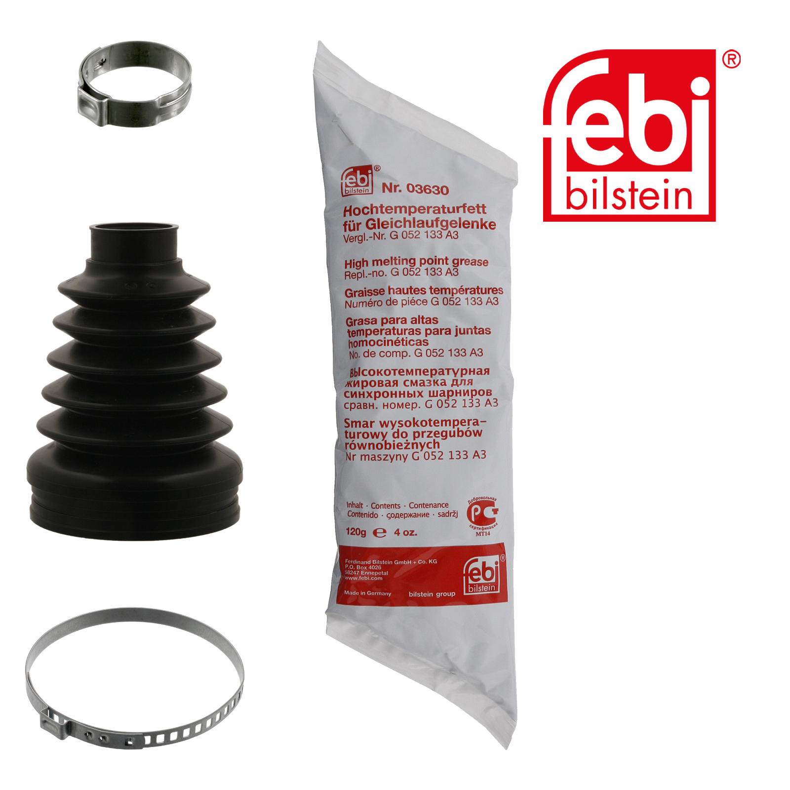 Febi Drive Shaft Bellow Kit transmission sided Thermoplast 38351