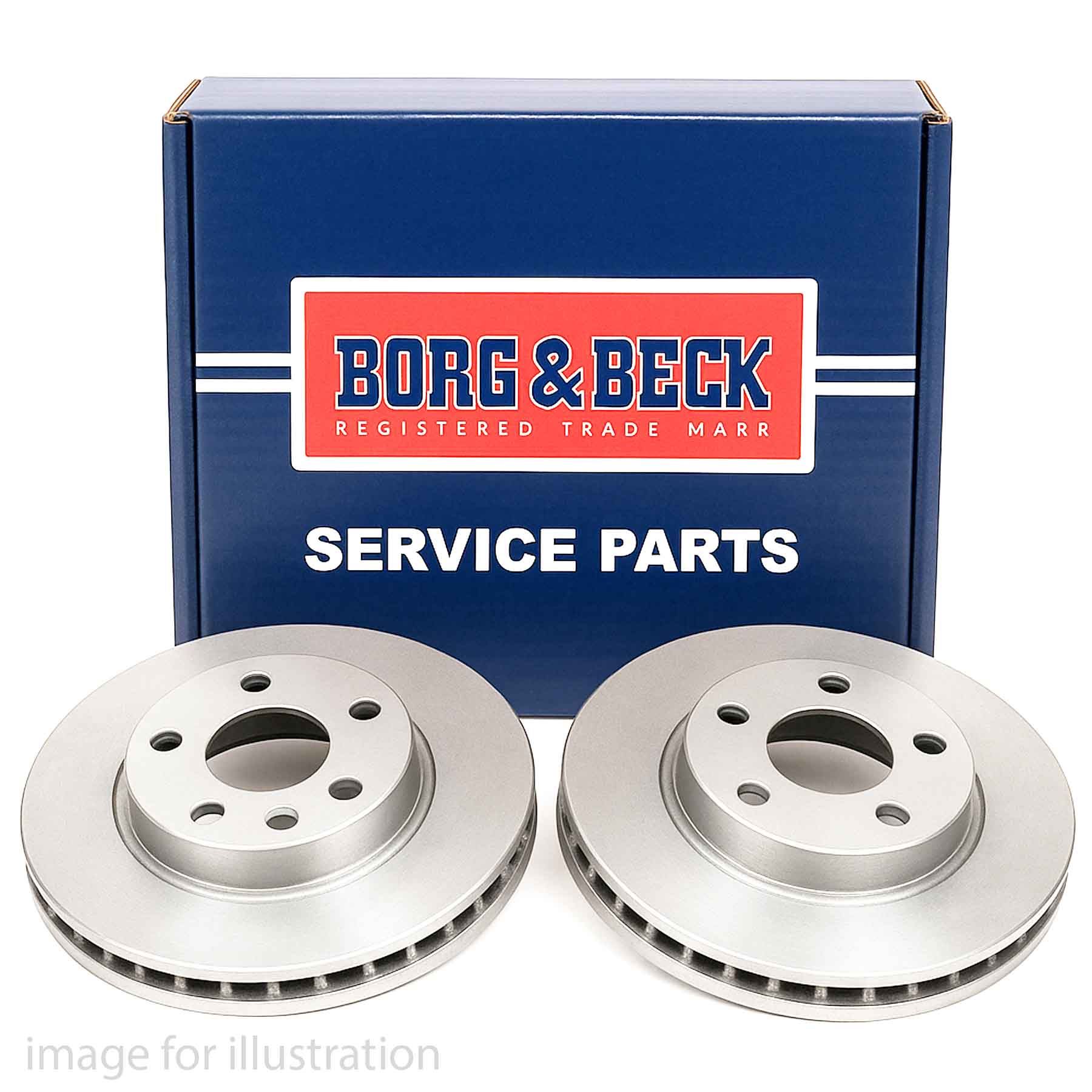 Borg & Beck 2 x Vented Front Brake Discs BBD4813