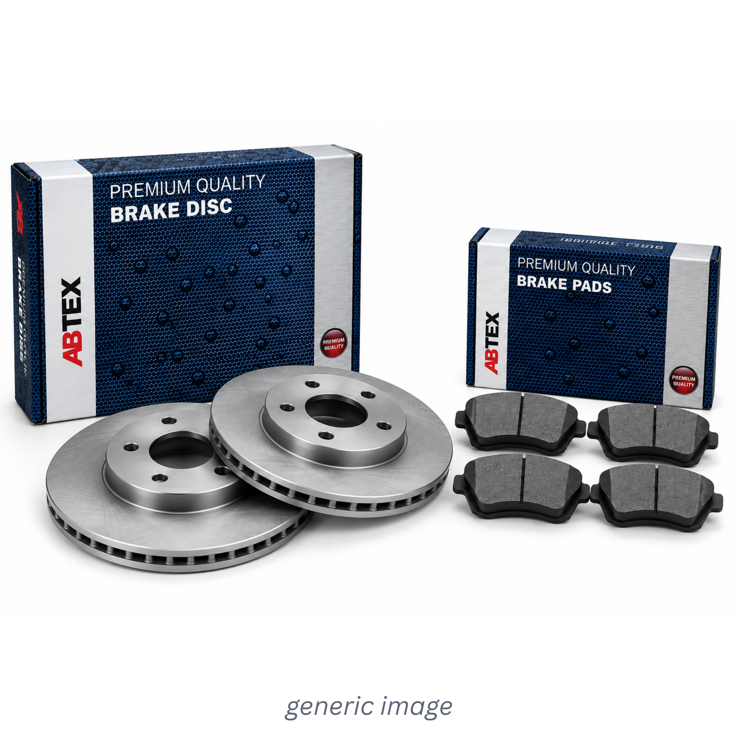 Abtex Front Brake Vented Discs & Pads fits BMW 1 2004-2011