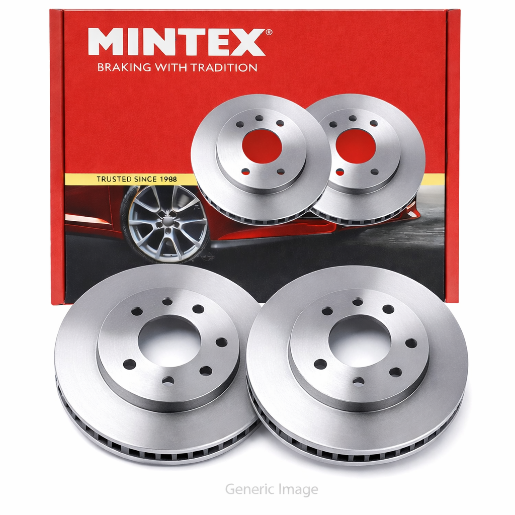 Mintex 2 x Internally Vented Brake Discs fits Audi A6 Allroad C7 2012-2018 3.0