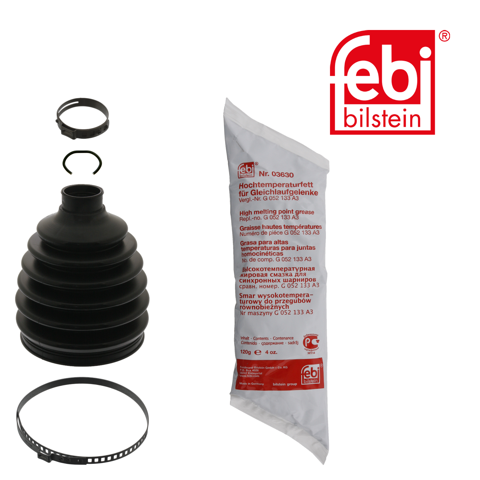 Febi Drive Shaft Bellow Kit Front Thermoplast 44377