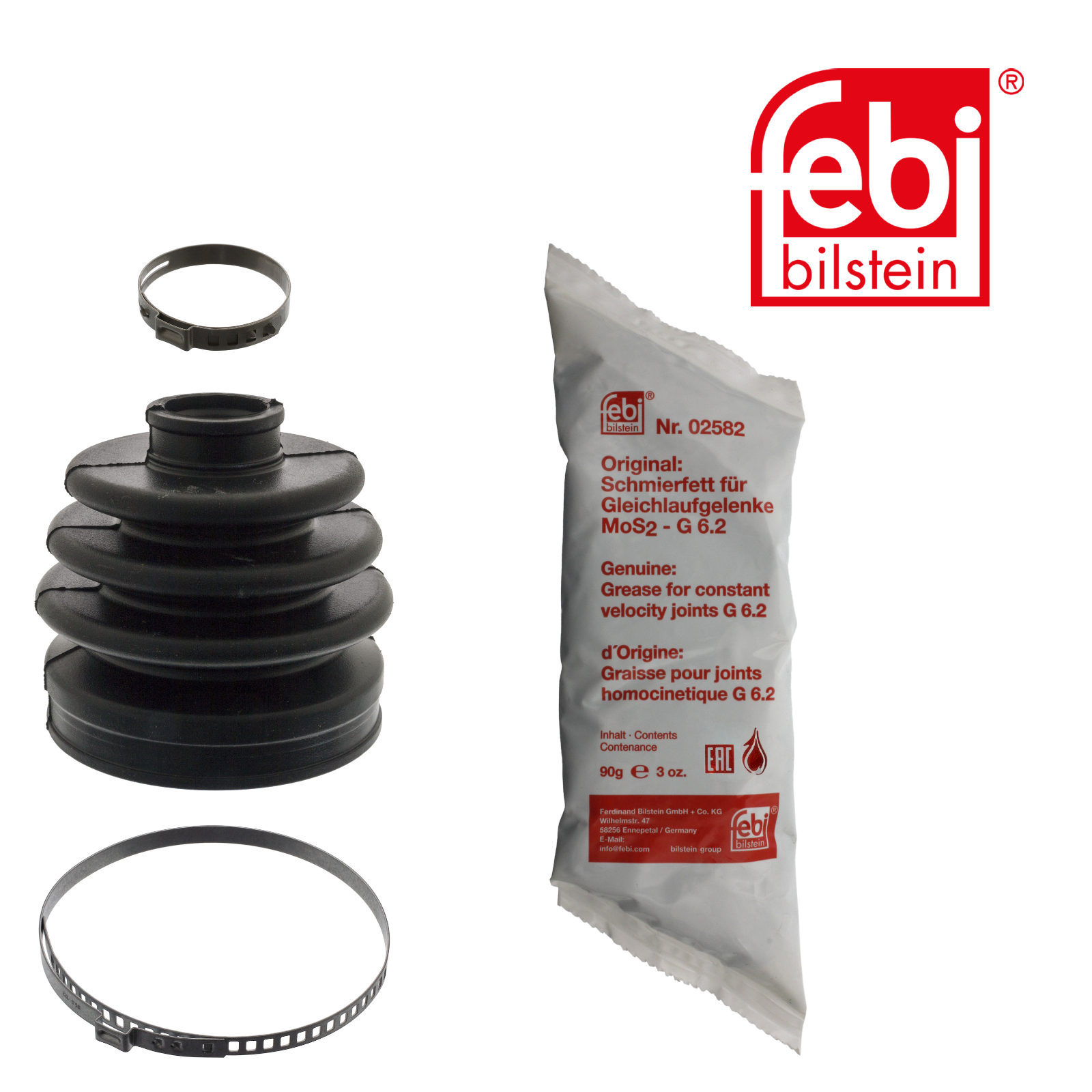 Febi Drive Shaft Bellow Kit Front Left Rubber 100288