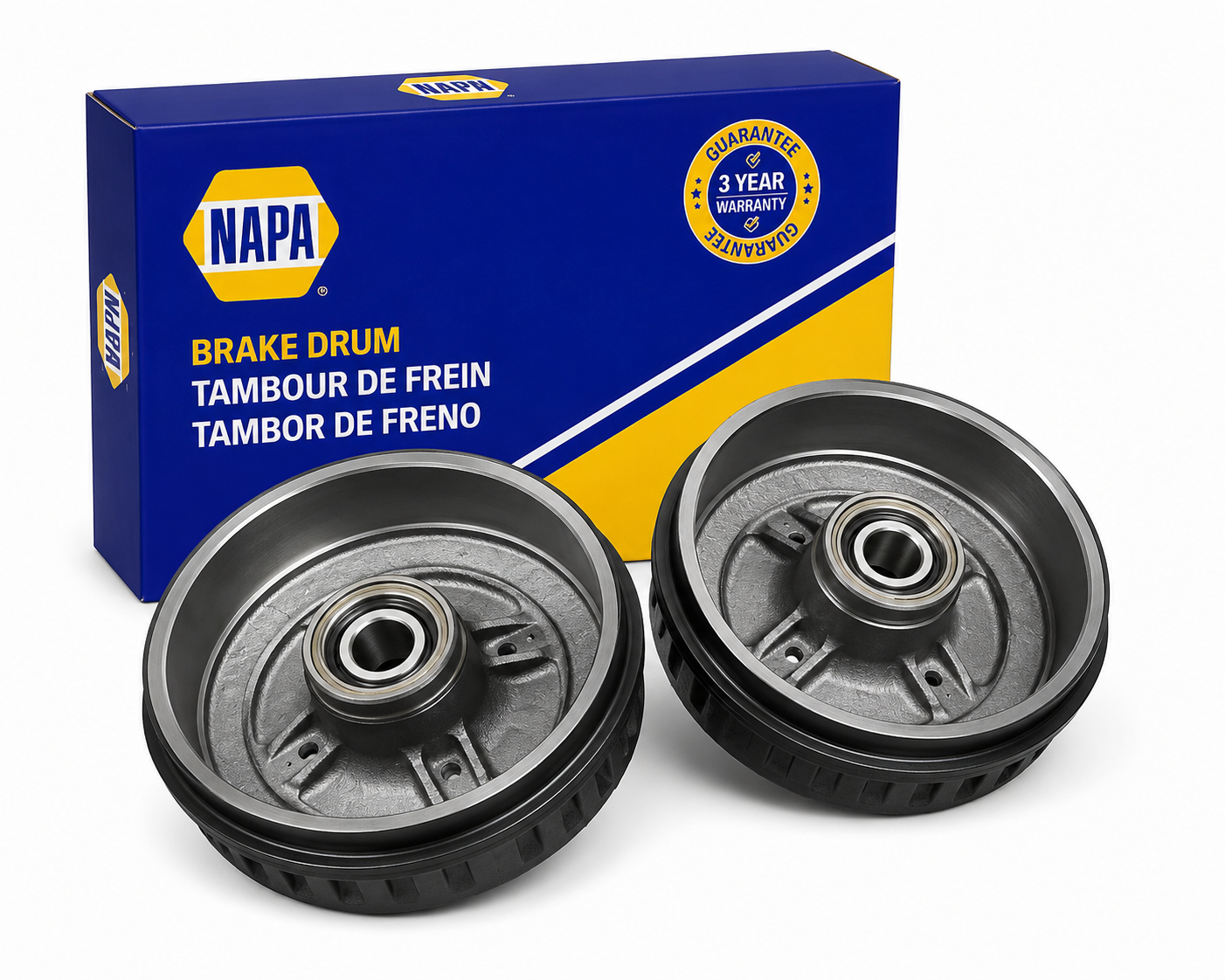 NAPA 2 x Brake Drums fits Nissan Micra IV 2010-2020 1.2