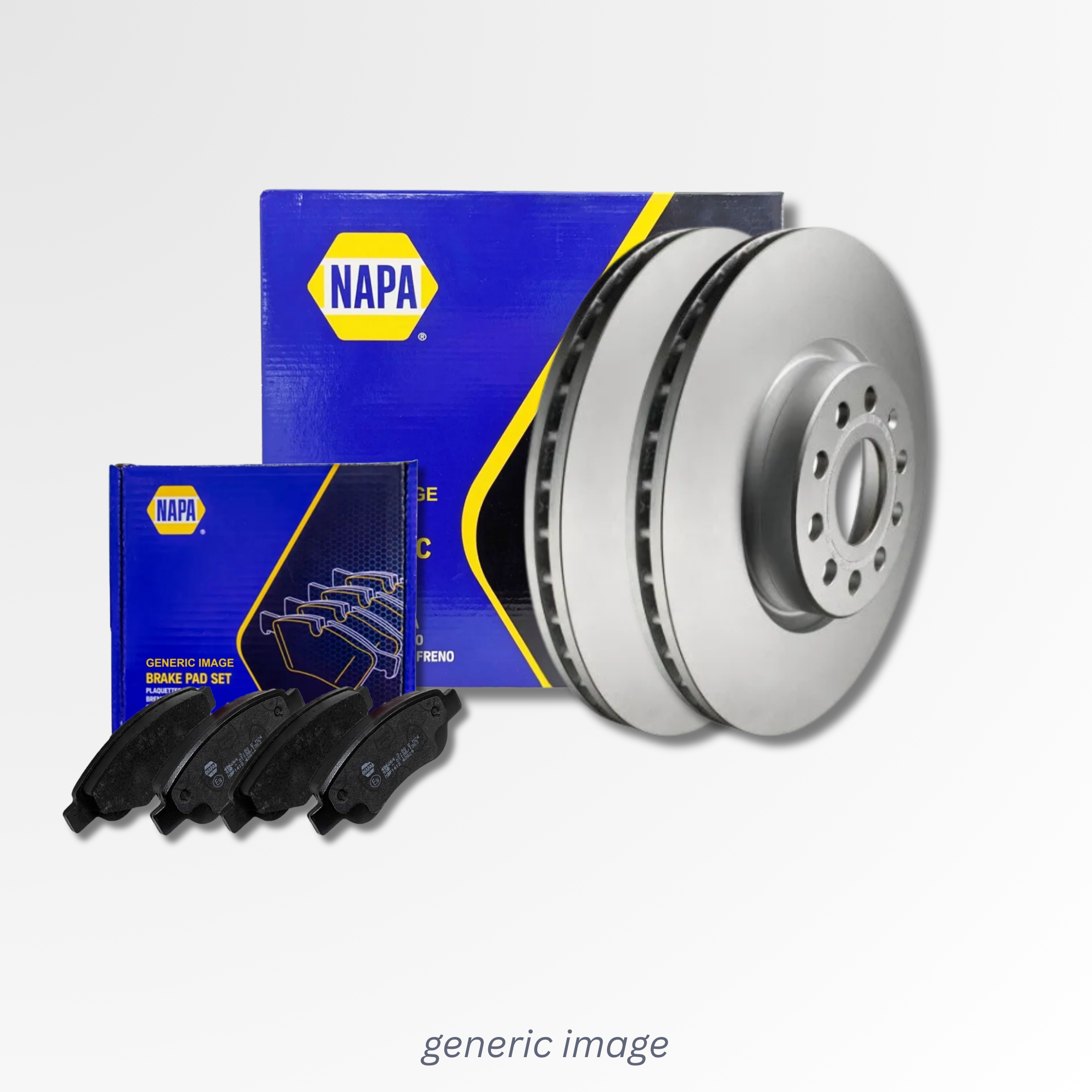 NAPA Front Brake Vented Discs & Pads fits Toyota Corolla 1997-2001 1.6
