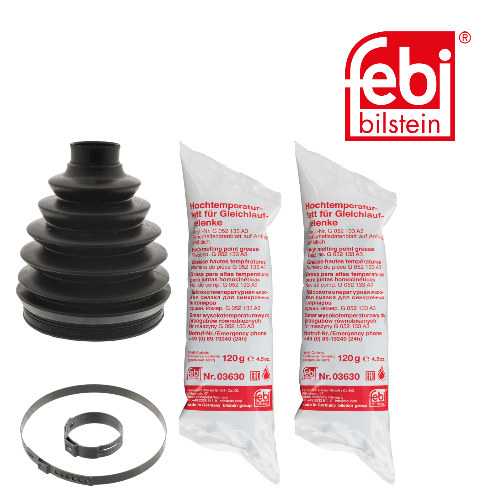 Febi Drive Shaft Bellow Kit Front Thermoplast 100422