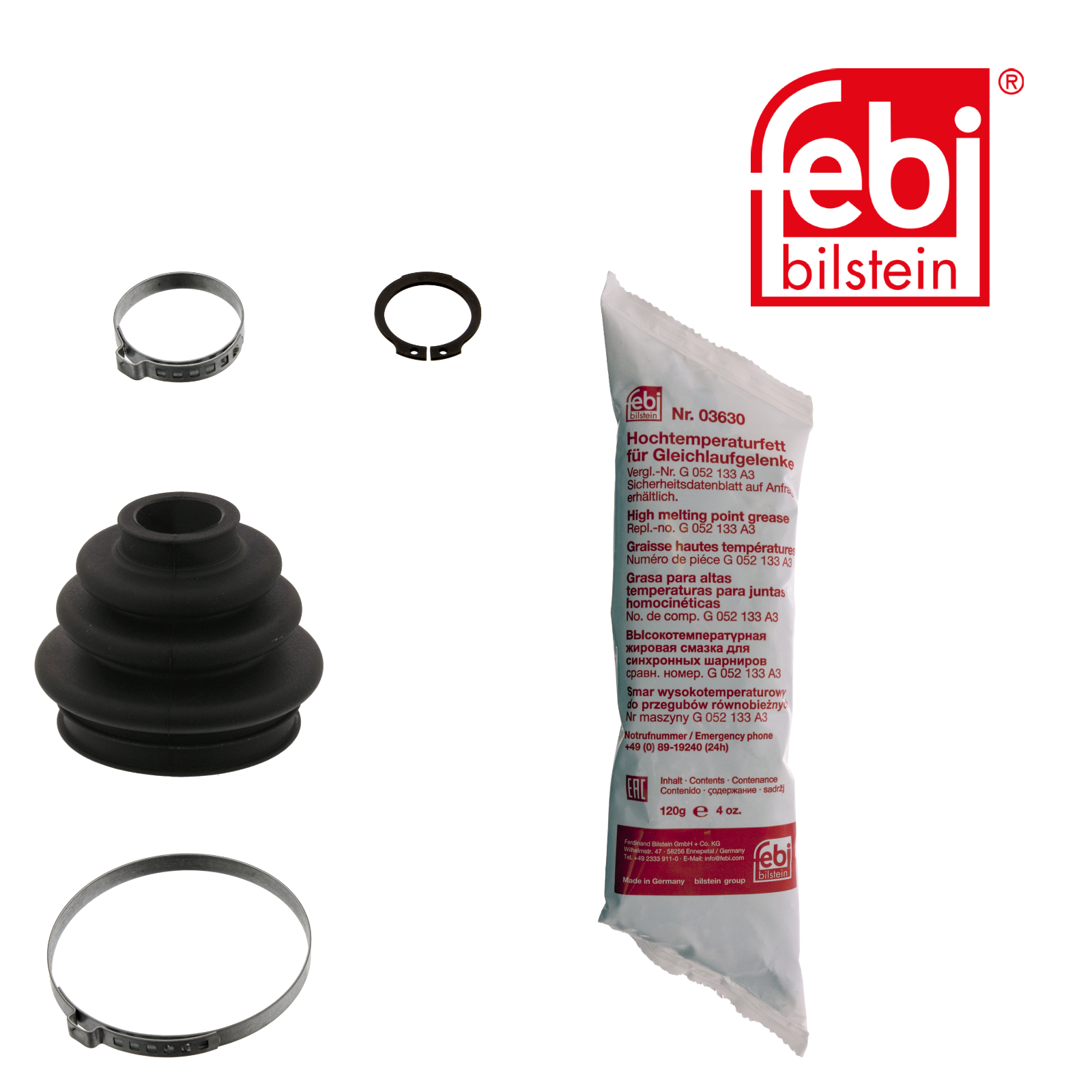 Febi Drive Shaft Bellow Kit Rear Rubber 36560