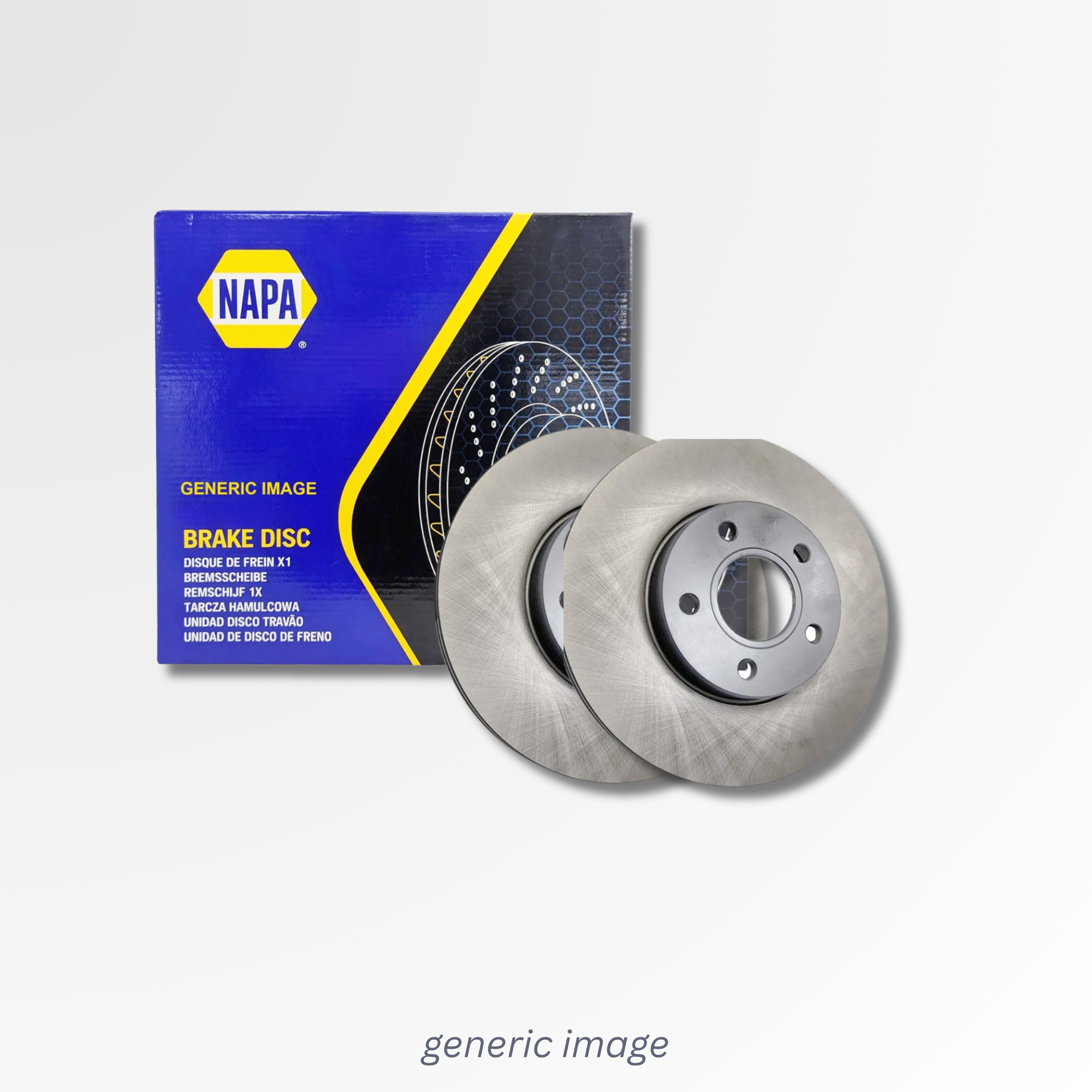 NAPA 2 x Solid Brake Discs fits Renault Scénic I 1999-2003 1.4 1.6 1.8 1.9 2.0