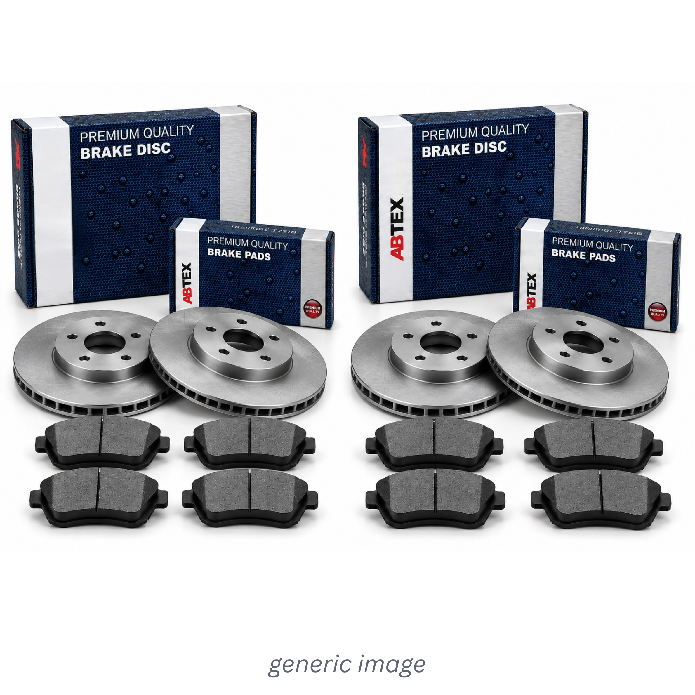 Abtex Front Vented & Rear Vented Brake Discs & Pads fits BMW 3 2004-2013