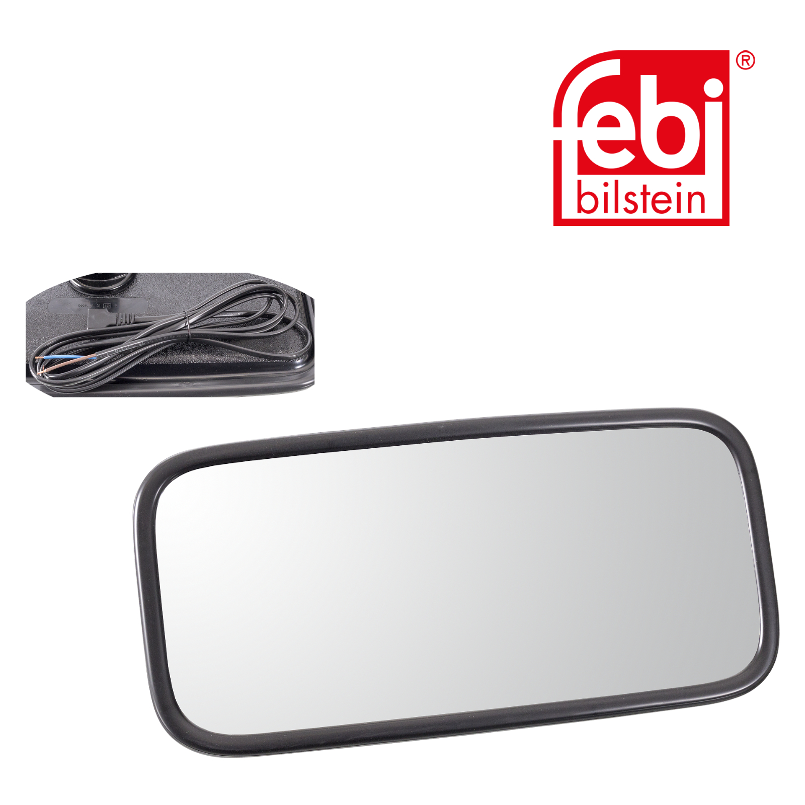 Febi Driver Cab Exterior Mirror Wide 26mm Thick 105682