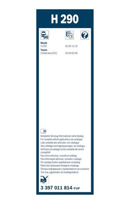 Bosch Conventional Wiper Blade 300mm — H290 fits Jaguar Xf Sportbrake 2017-2018