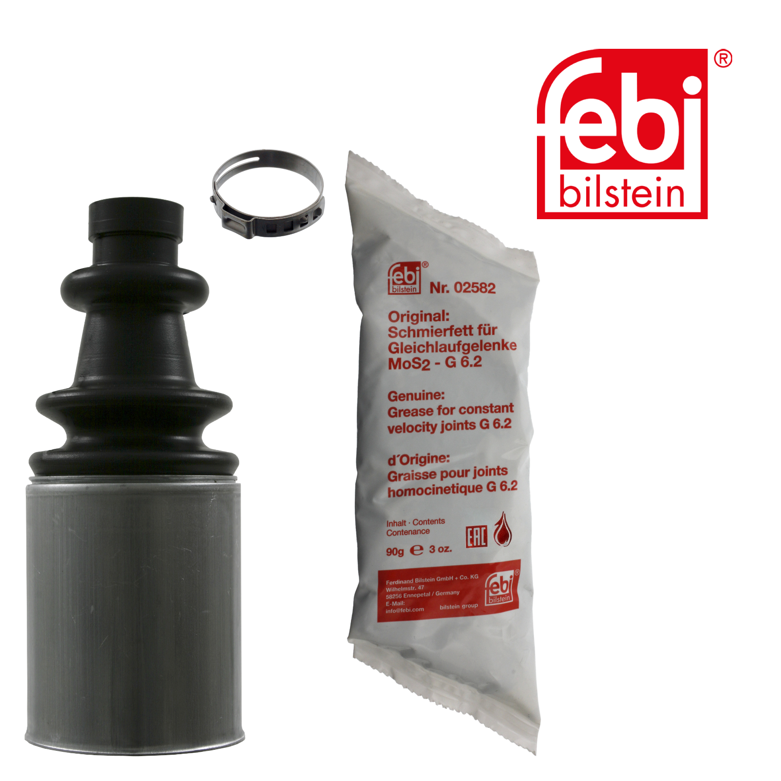 Febi Drive Shaft Bellow Kit transmission sided Rubber 22019