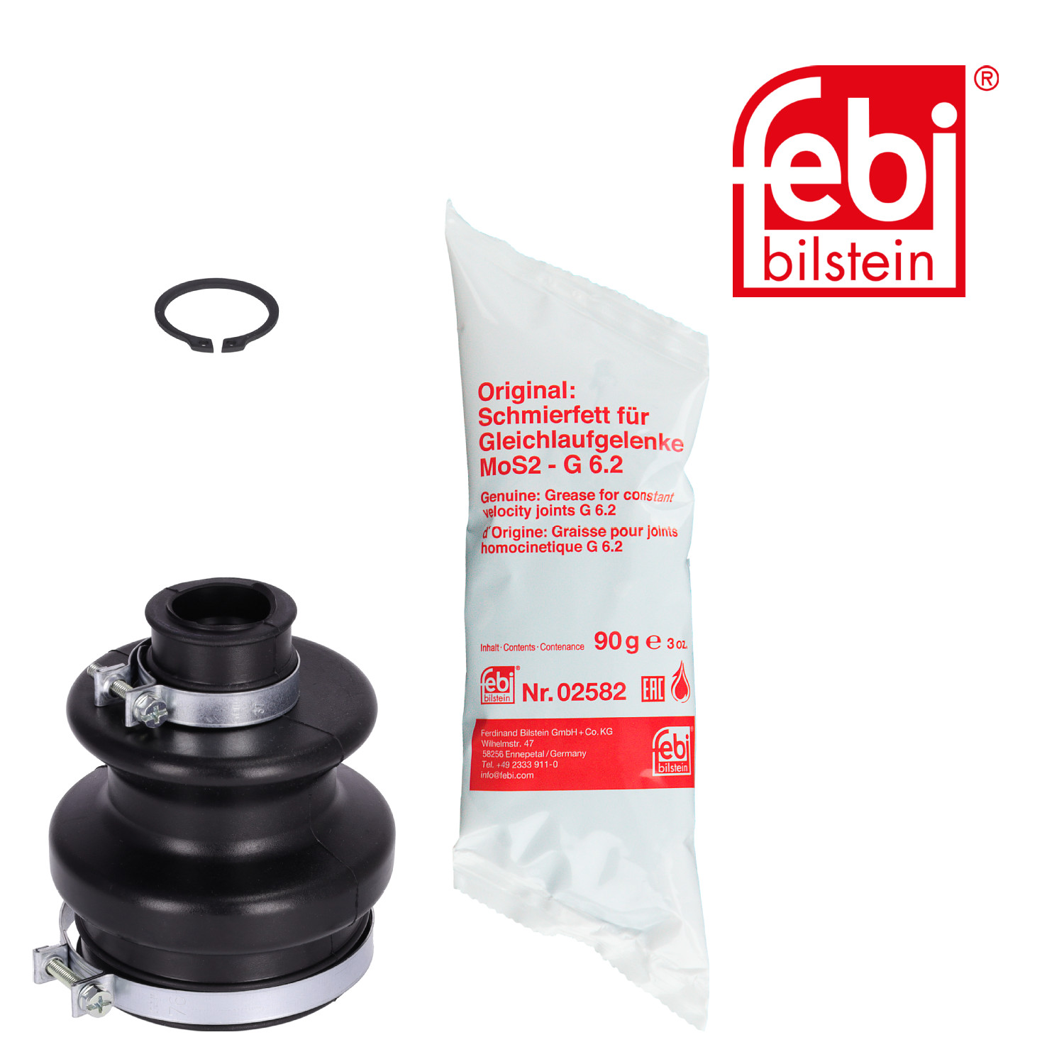 Febi Drive Shaft Bellow Kit transmission sided Rubber 14087
