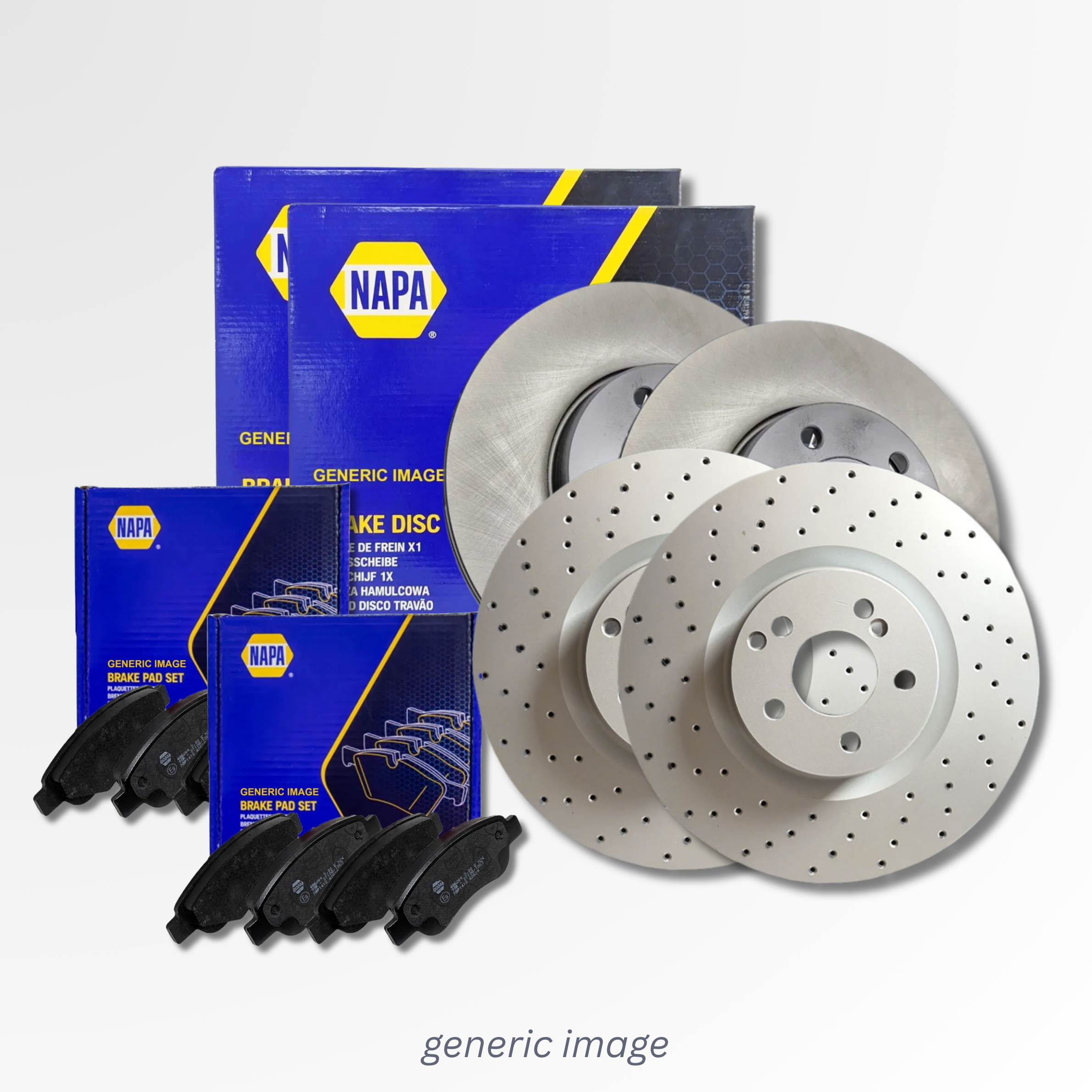 NAPA Front / & Rear / Brake Discs & Pads fits Mercedes-Benz S-Class 2005-2013