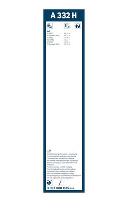 Bosch Aerotwin Wiper Blade 330mm — A332H fits Abarth 600E 2024 on