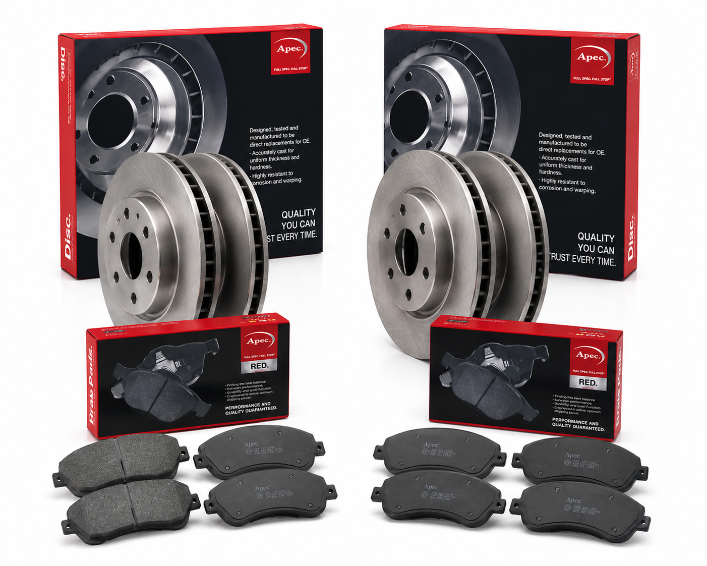 Apec Front / & Rear / Brake Discs & Pads fits Porsche 911 2000-2005 3.6