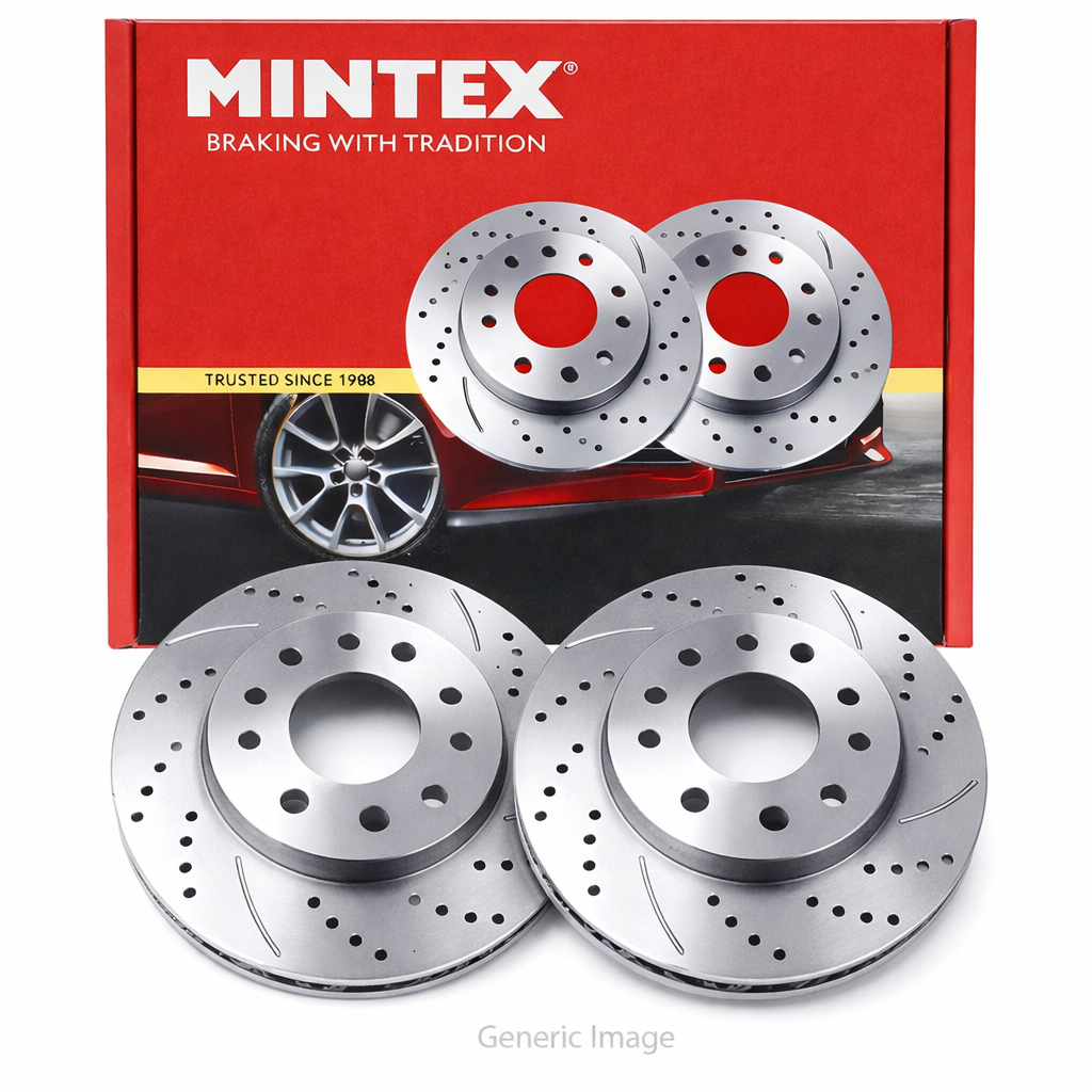 Mintex 2 x Perforated Brake Discs fits Mercedes-Benz Sl 2012-2020