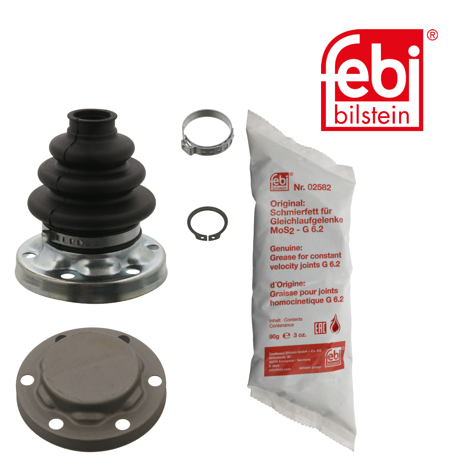 Febi Drive Shaft Bellow Kit Rear Rubber 36552