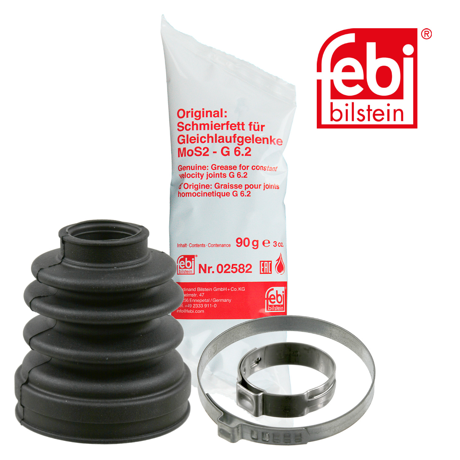 Febi Drive Shaft Bellow Kit transmission sided Rubber 01116