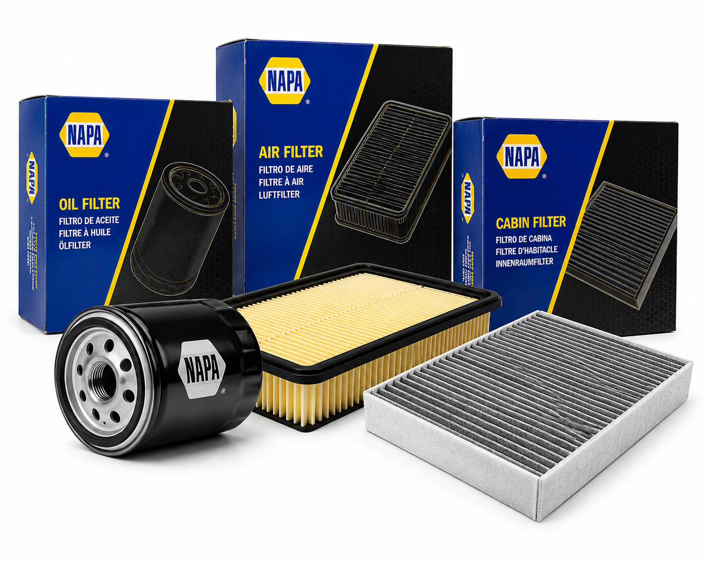 NAPA Service Kit with Air, Oil & Cabin Filters fits Peugeot 206 2003-2007 2.0