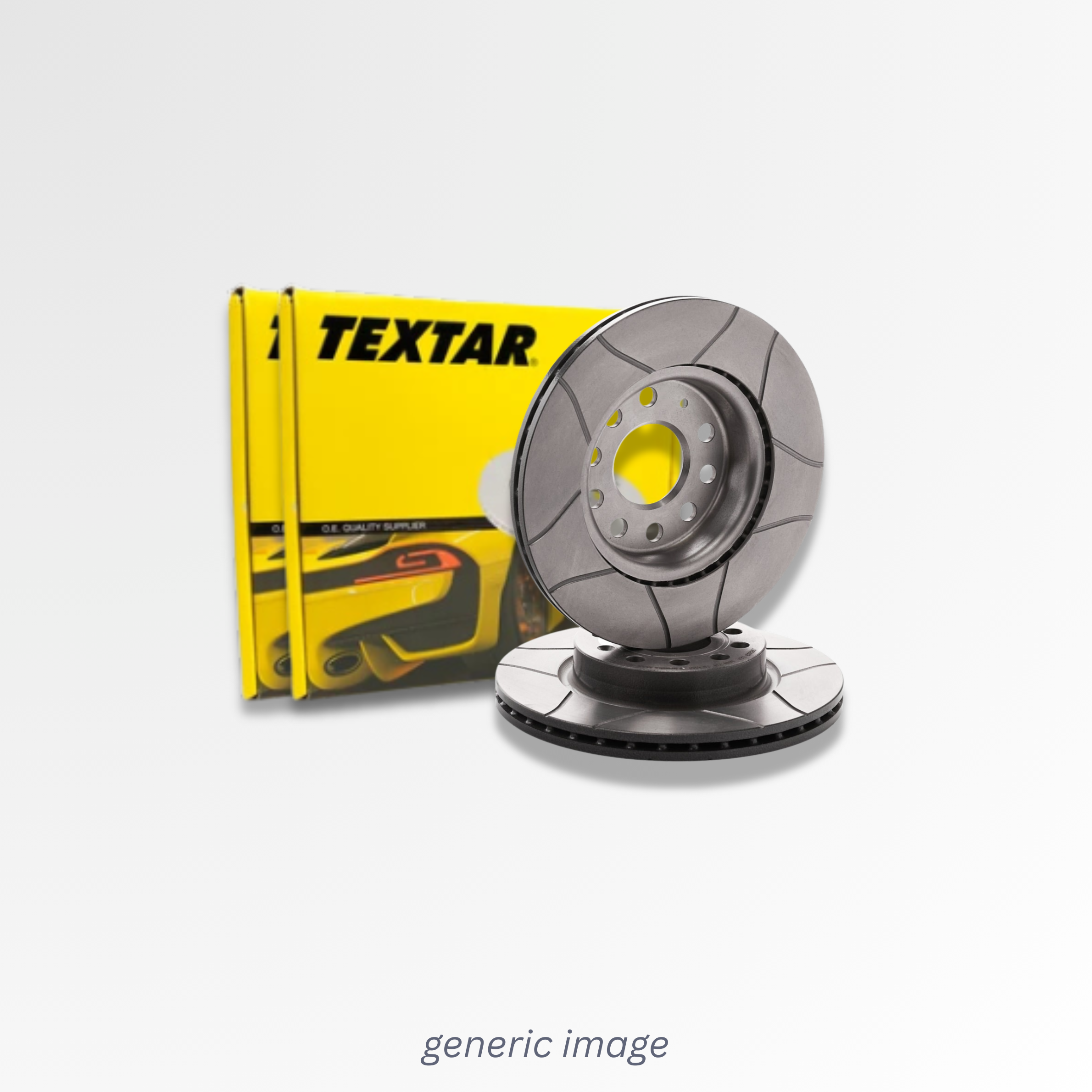 Textar 2 x Slotted Front Brake Discs 92214005