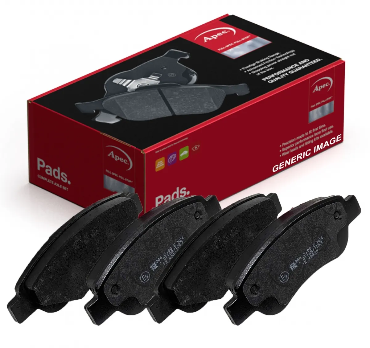 Apec Rear Brake Pad Set fits Mazda MPV 2002-2006 2.0 2.3
