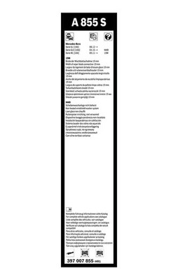 Bosch Aerotwin Wiper Blade Set 650mm + 575mm — A855S fits Mercedes-Benz Gl-Class