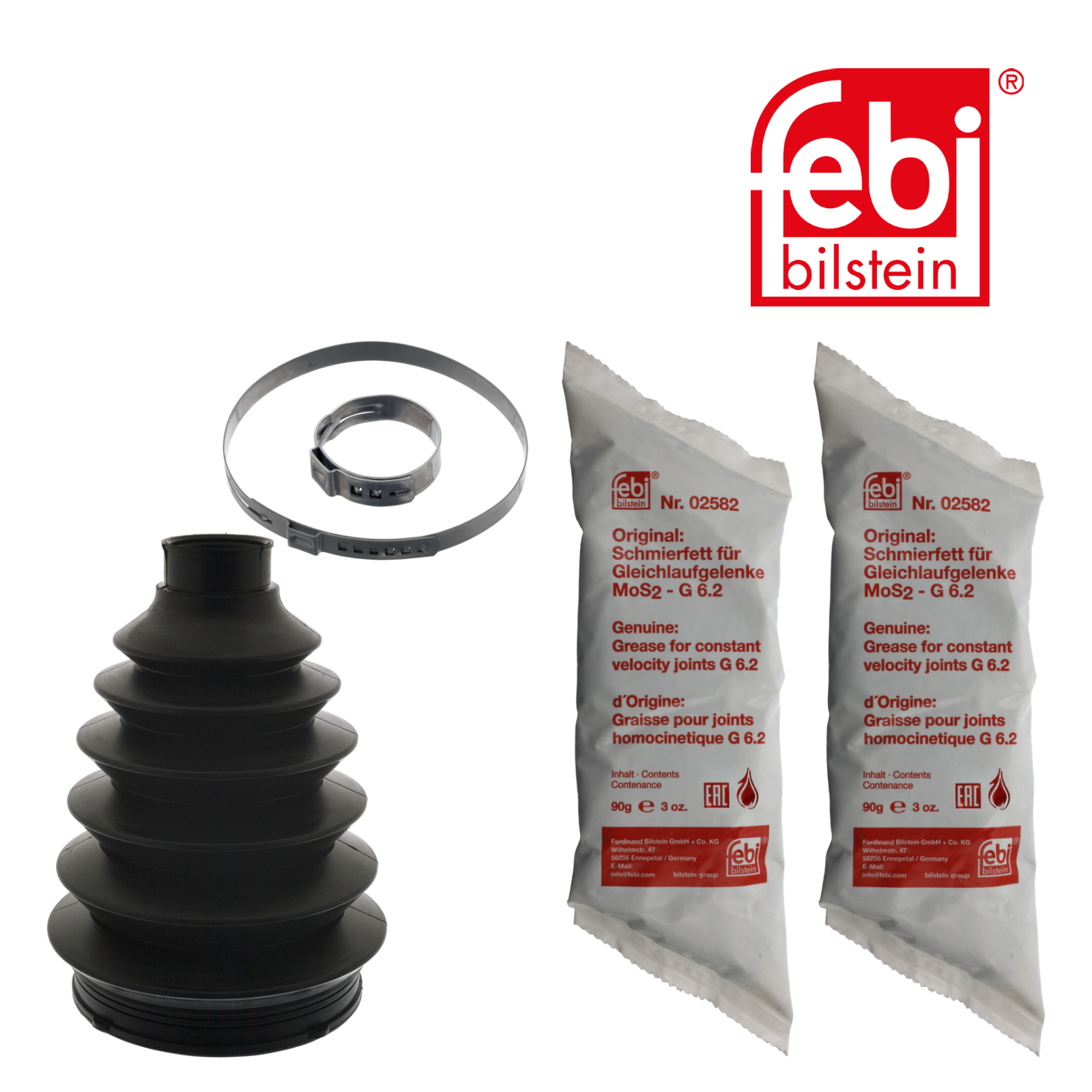 Febi Drive Shaft Bellow Kit Front Thermoplast 100040