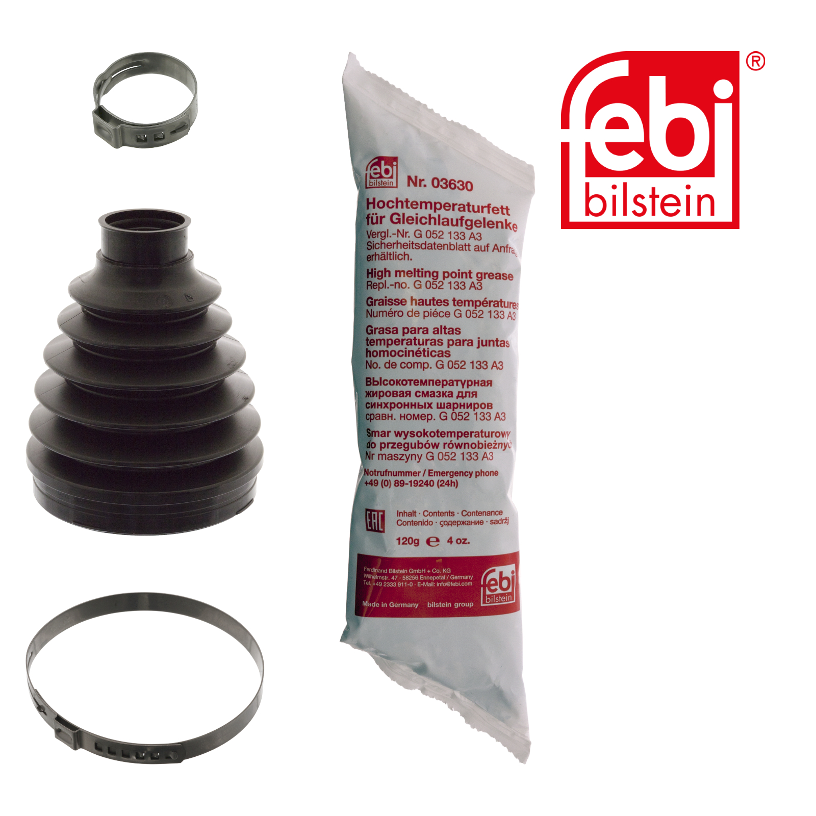 Febi Drive Shaft Bellow Kit Front Thermoplast 102062