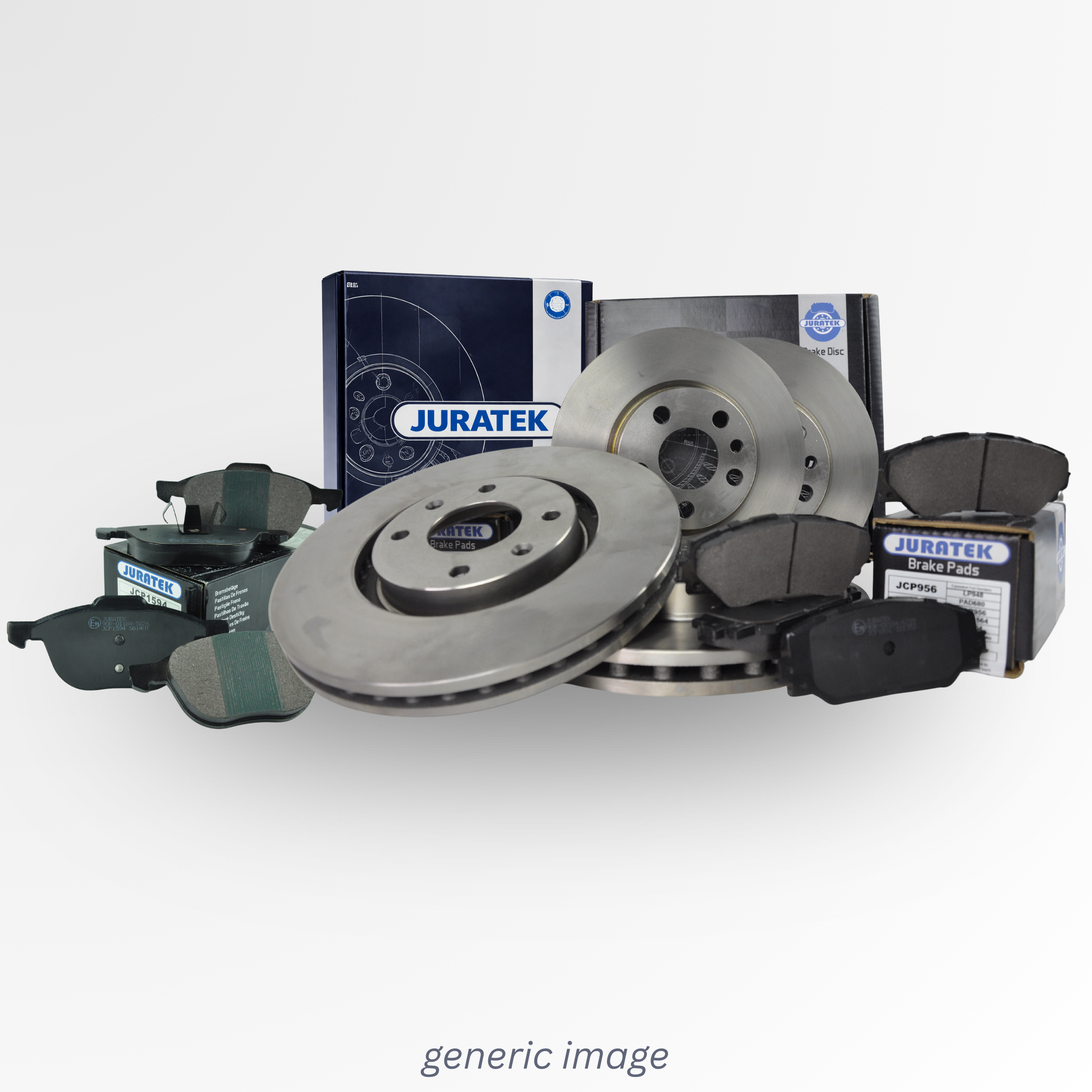 Juratek Front Vented & Rear Vented Brake Discs & Pads fits BMW 3 2004-2013