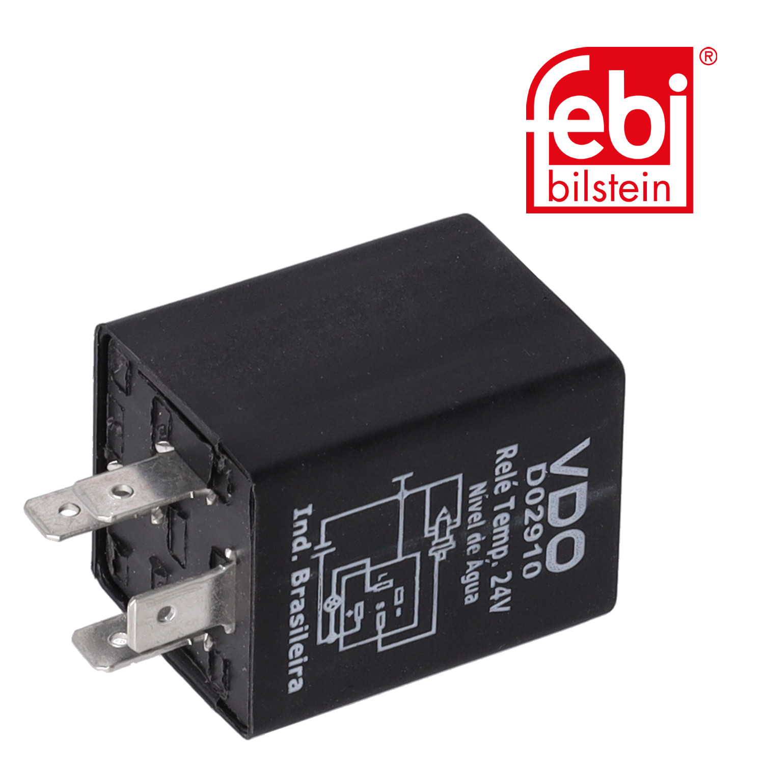 Febi Coolant Level Warning Light Relay 4 Connectors 24V 10074