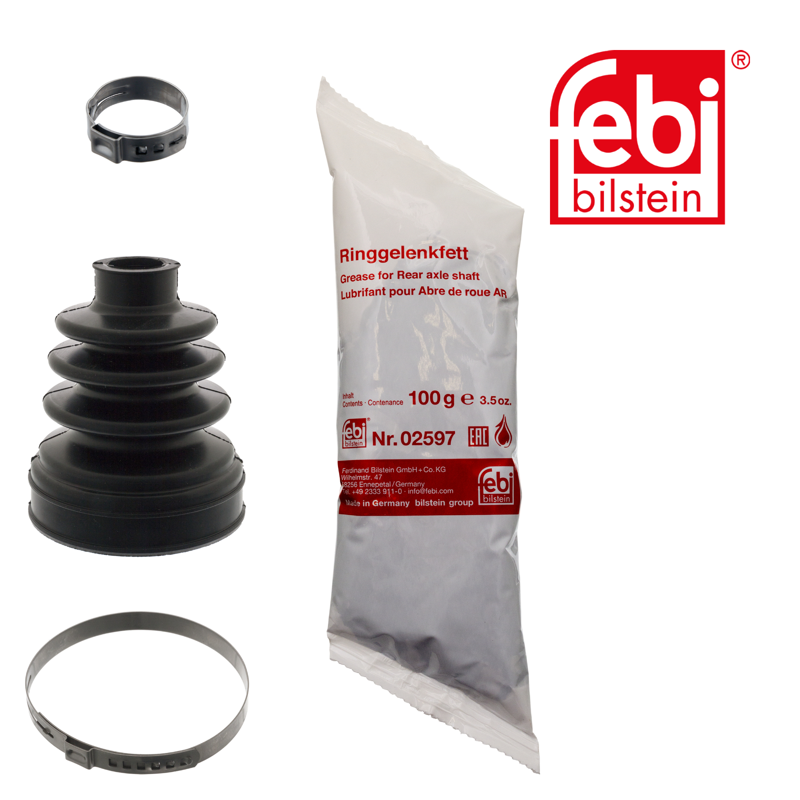 Febi Drive Shaft Bellow Kit Front Right Rubber 100206