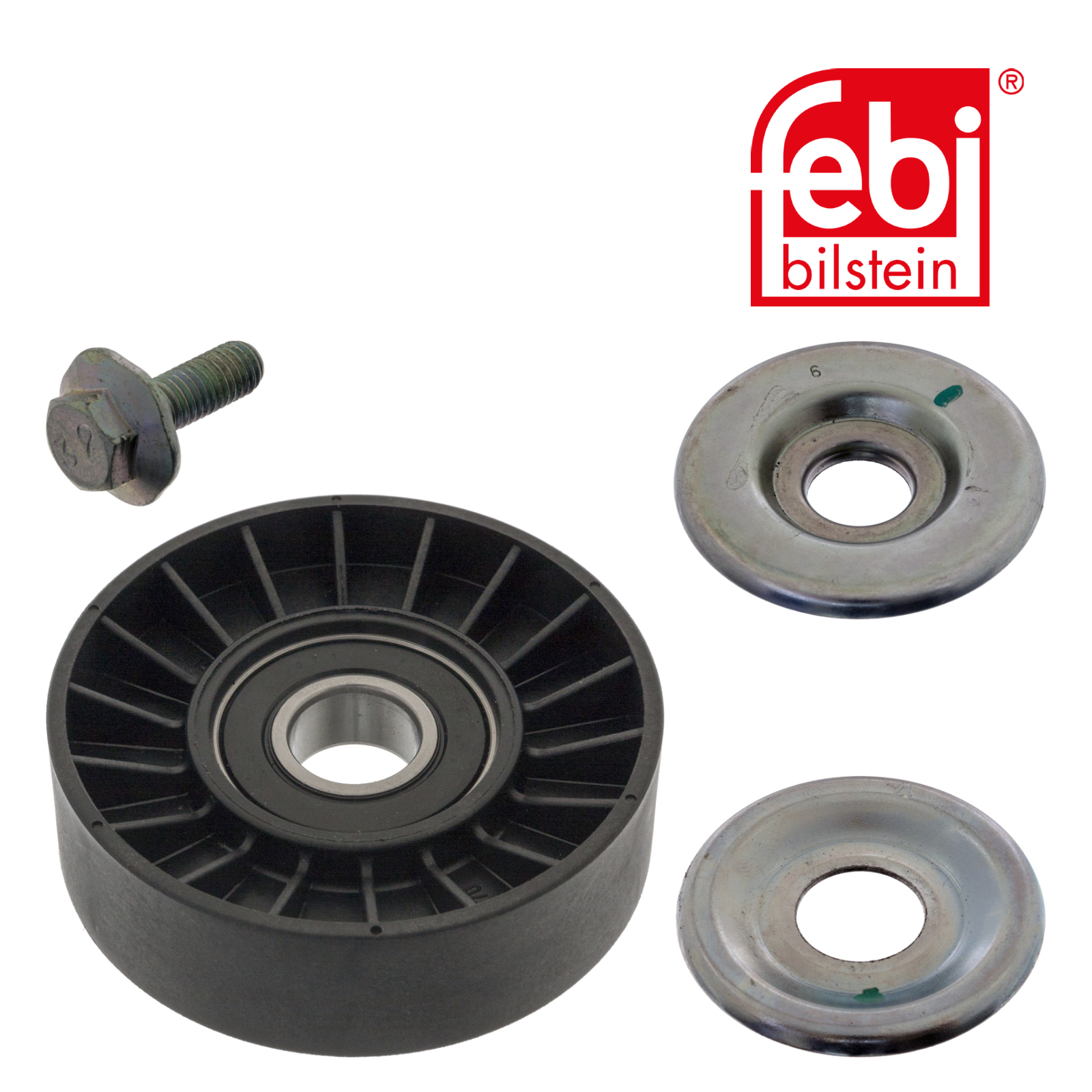 Febi V-Ribbed Belt Deflection/Guide Pulley 19486