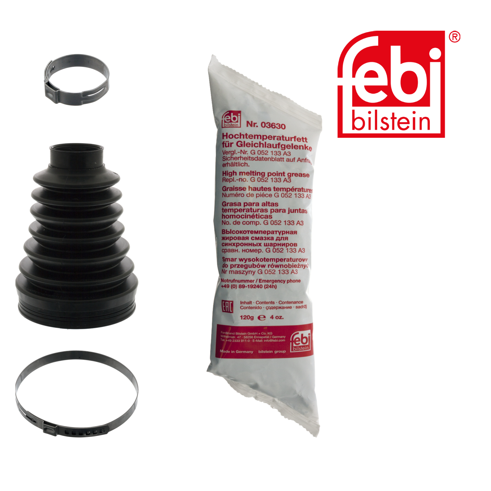 Febi Drive Shaft Bellow Kit Front Thermoplast 100201