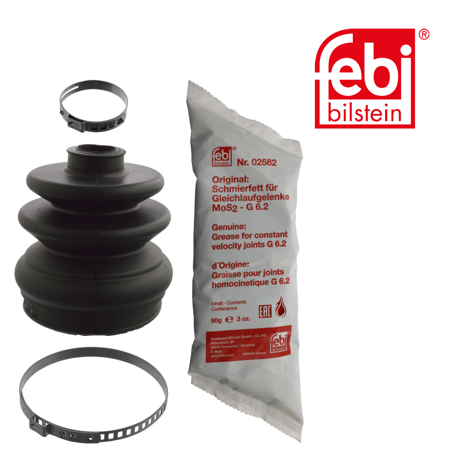 Febi Drive Shaft Bellow Kit transmission sided Rubber 18771