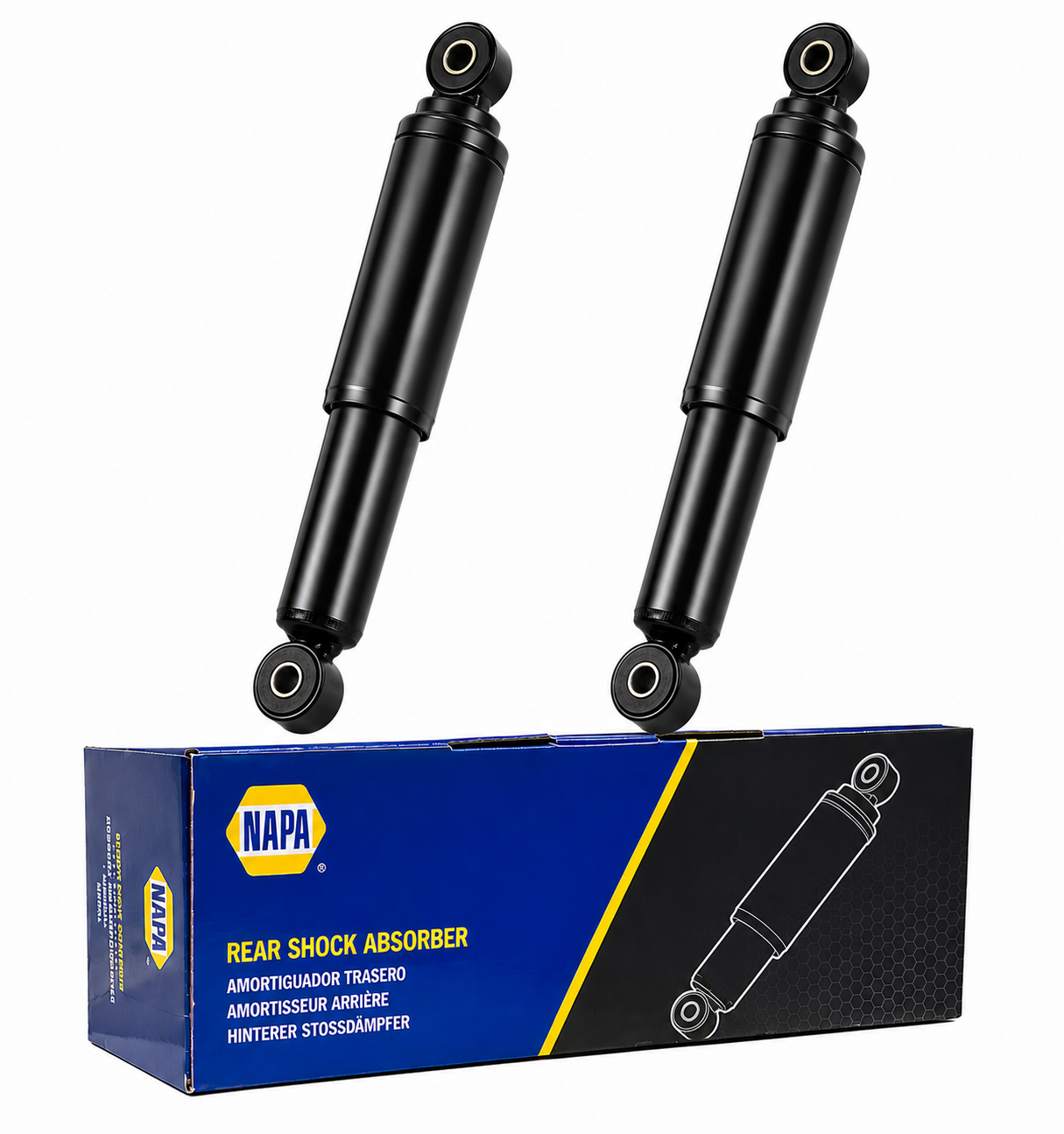 NAPA 2 x Rear Shock Absorbers fits Subaru Forester 2002-2008 2.0 2.5