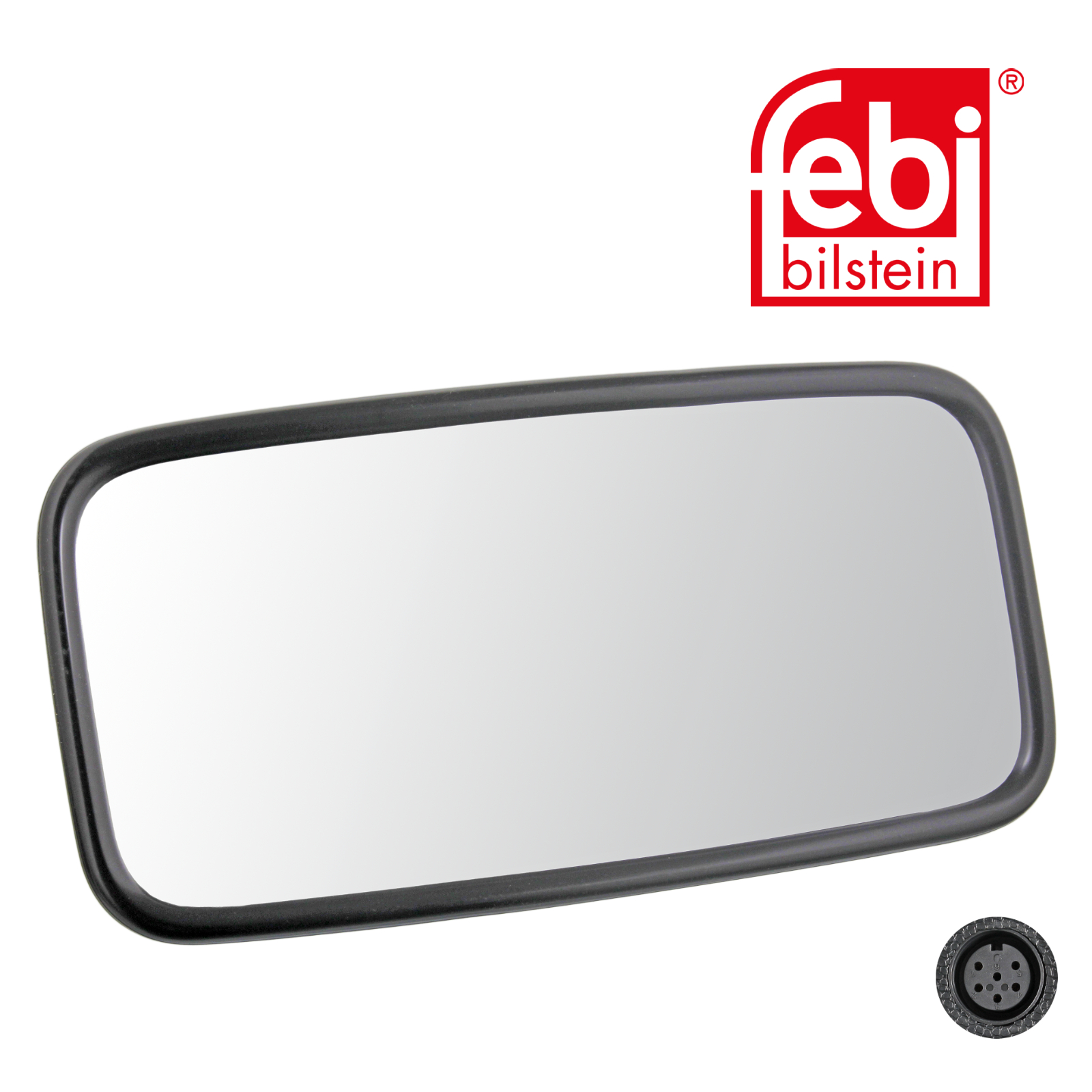 Febi Driver Cab Exterior Mirror Wide 100mm Thick 49986