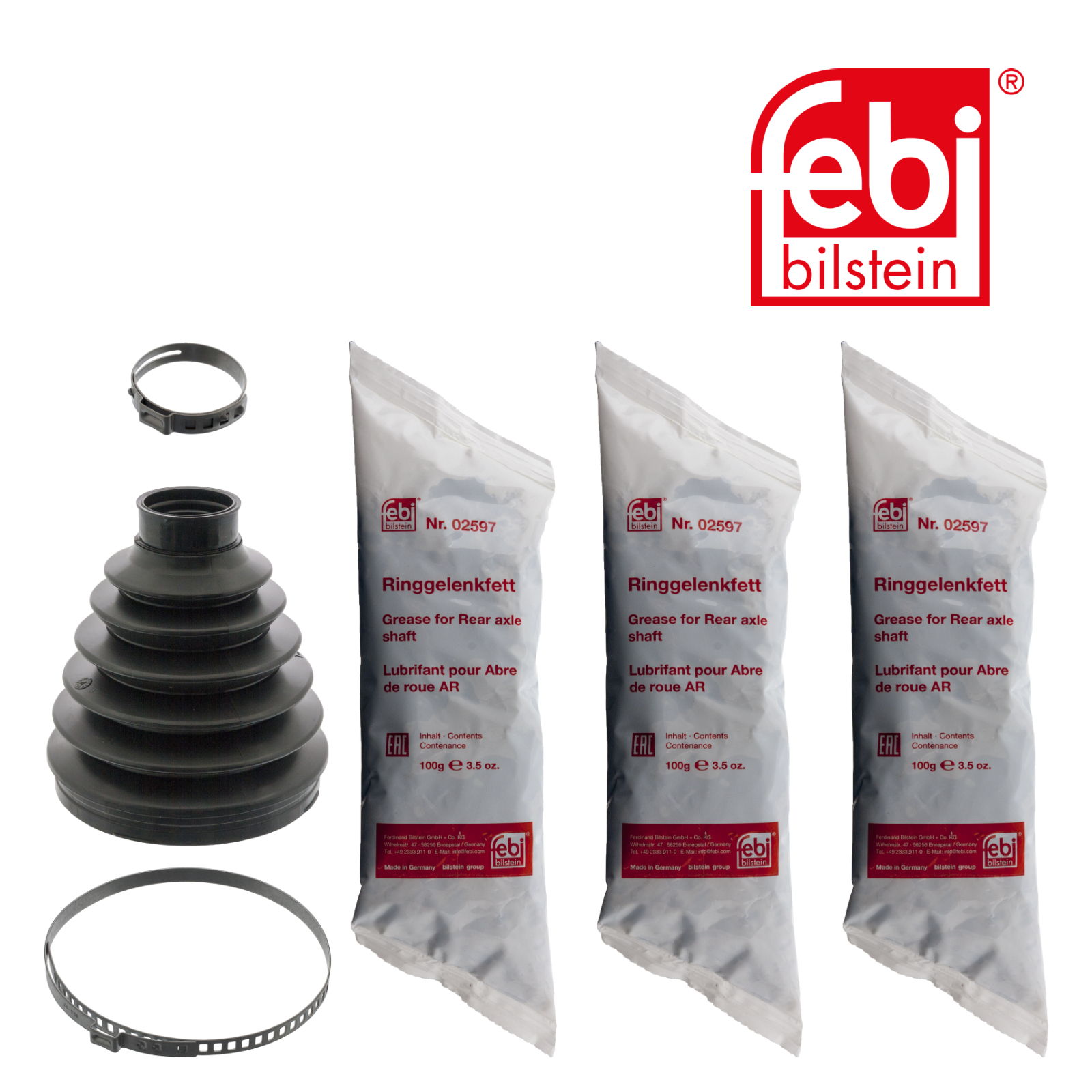 Febi Drive Shaft Bellow Kit transmission sided Therm 38819