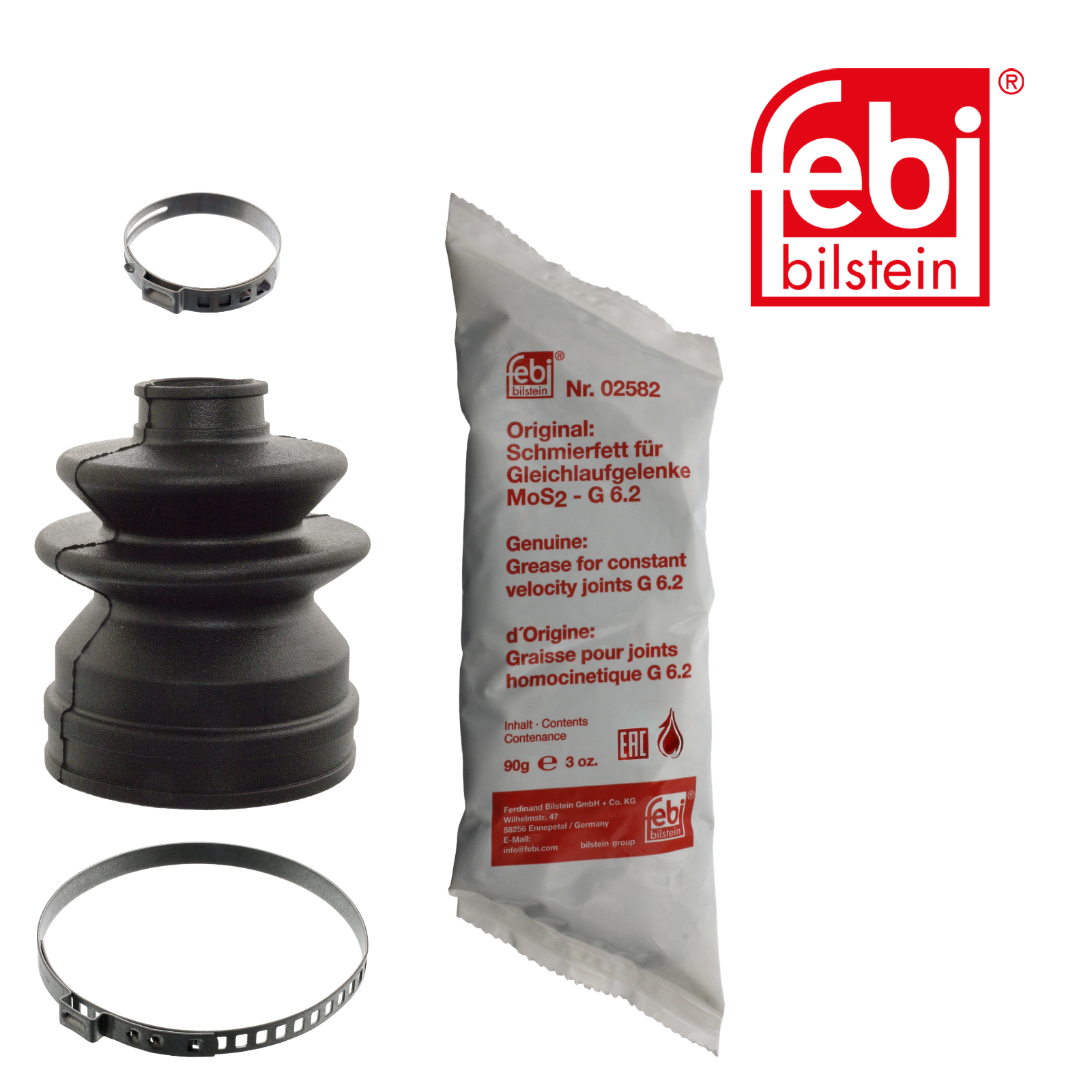 Febi Drive Shaft Bellow Kit transmission sided Rubber 18773