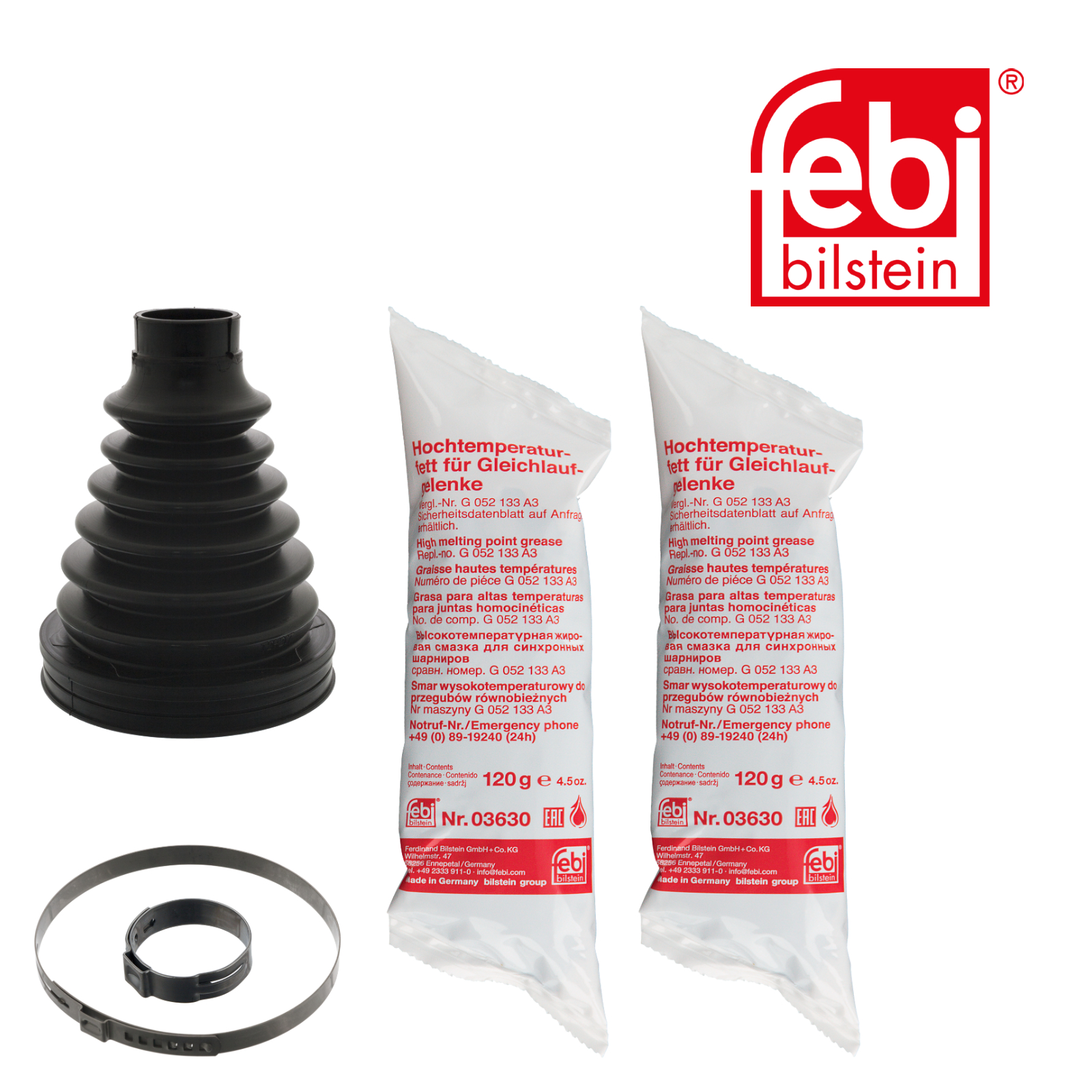 Febi Drive Shaft Bellow Kit Front Thermoplast 100407