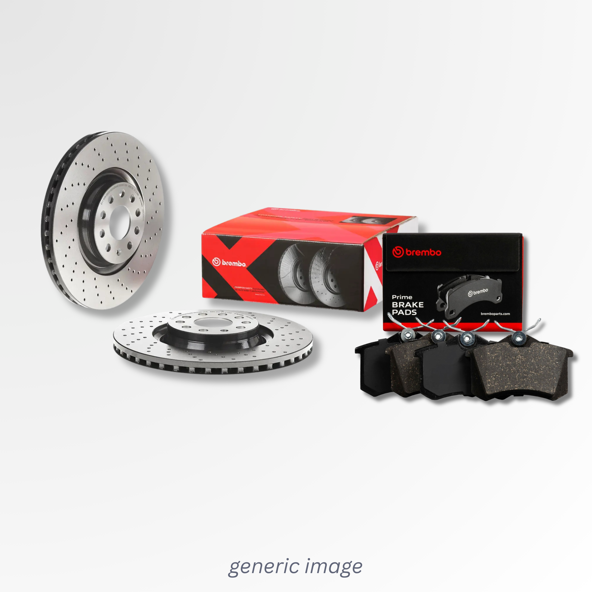 Brembo Xtra Rear Brake Perforated Discs & Pads fits Peugeot 207 2006-2013 1.6