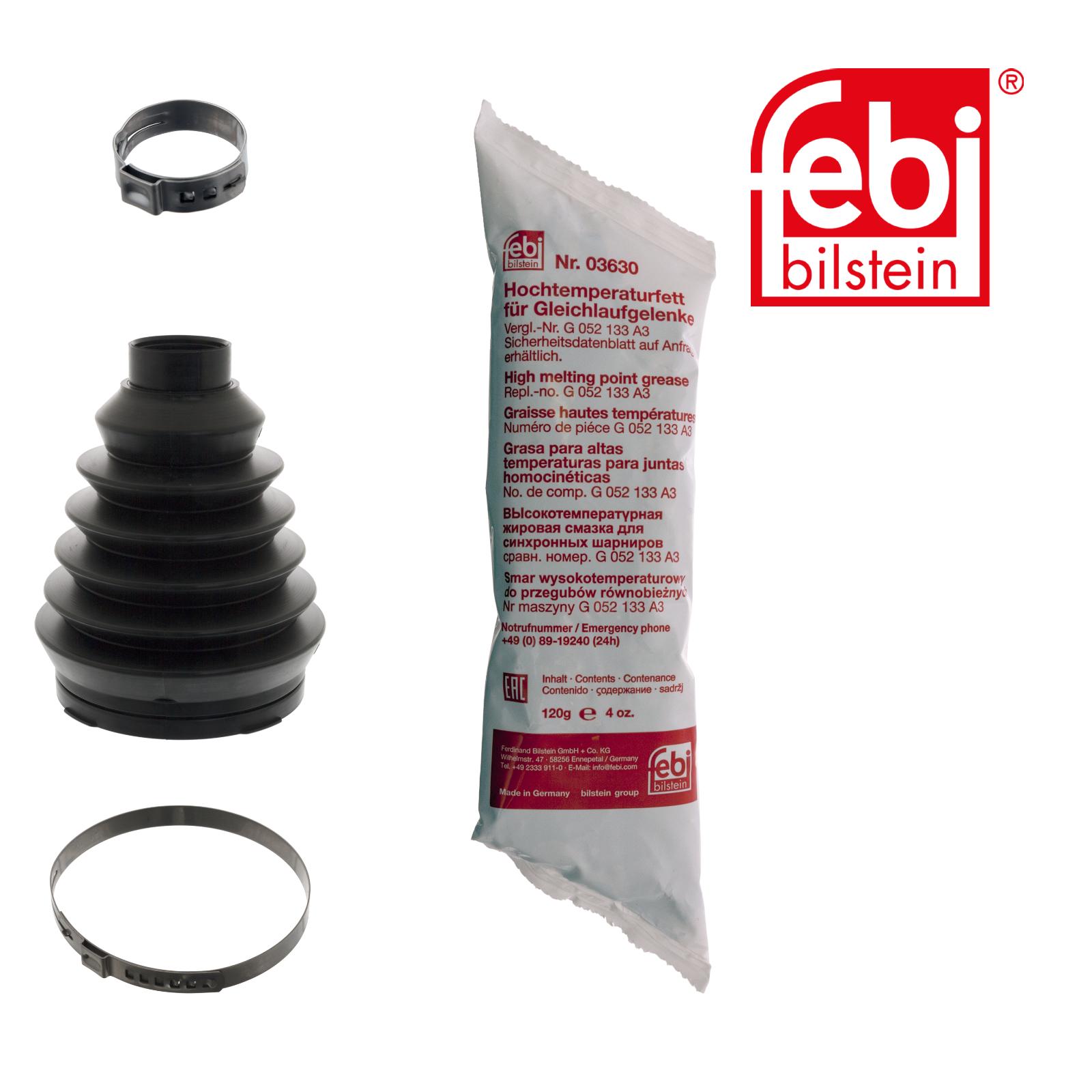 Febi Drive Shaft Bellow Kit Front Thermoplast 100047