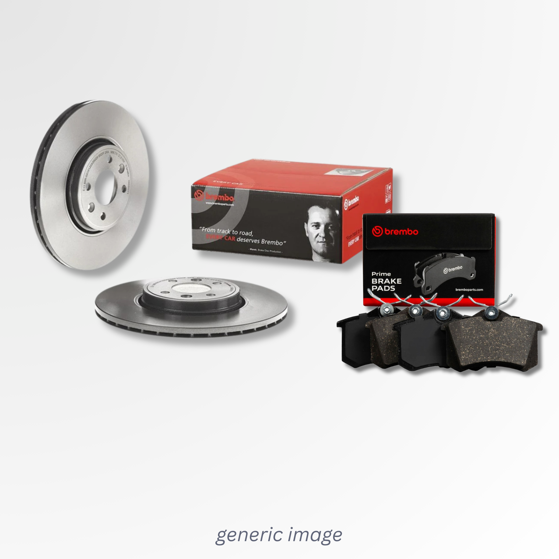 Brembo Rear Brake Internally Vented Discs & Pads fits Tesla Model Y 2019-2025