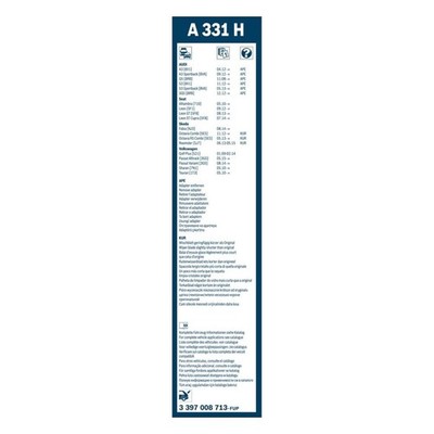 Bosch Aerotwin Wiper Blade 330mm — A331H fits Audi A3 2012-2020