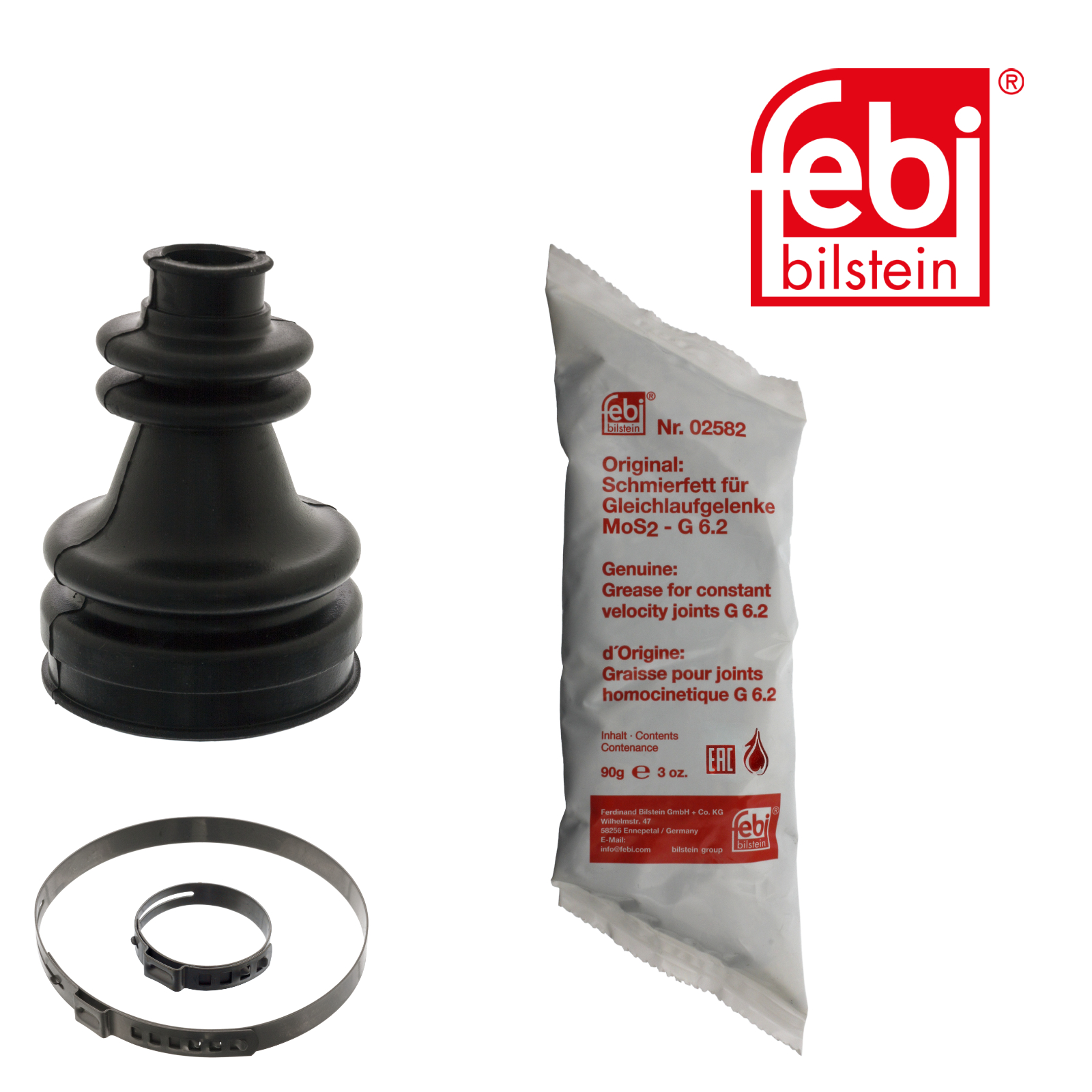 Febi Drive Shaft Bellow Kit Front Rubber 100292