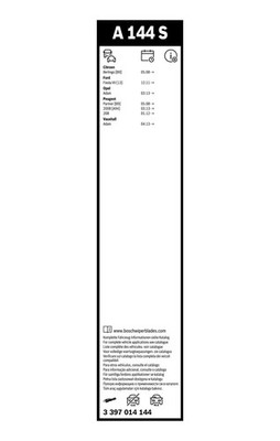 Bosch Aerotwin Wiper Blade Set 650mm + 400mm — A144S fits Citroën Mpv 2008-2021