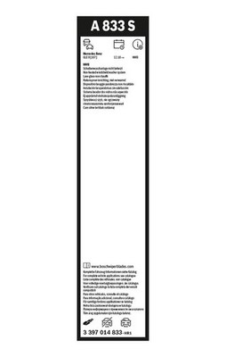Bosch Aerotwin Wiper Blade Set 650mm + 550mm — A833S fits Mercedes-Benz Gle